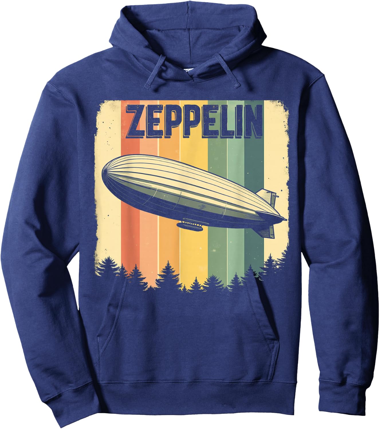 Zeppelin t Shirt Zepelin Vintage 70s 80s Dirigible Airship Hoodie - Hoodie | Navy