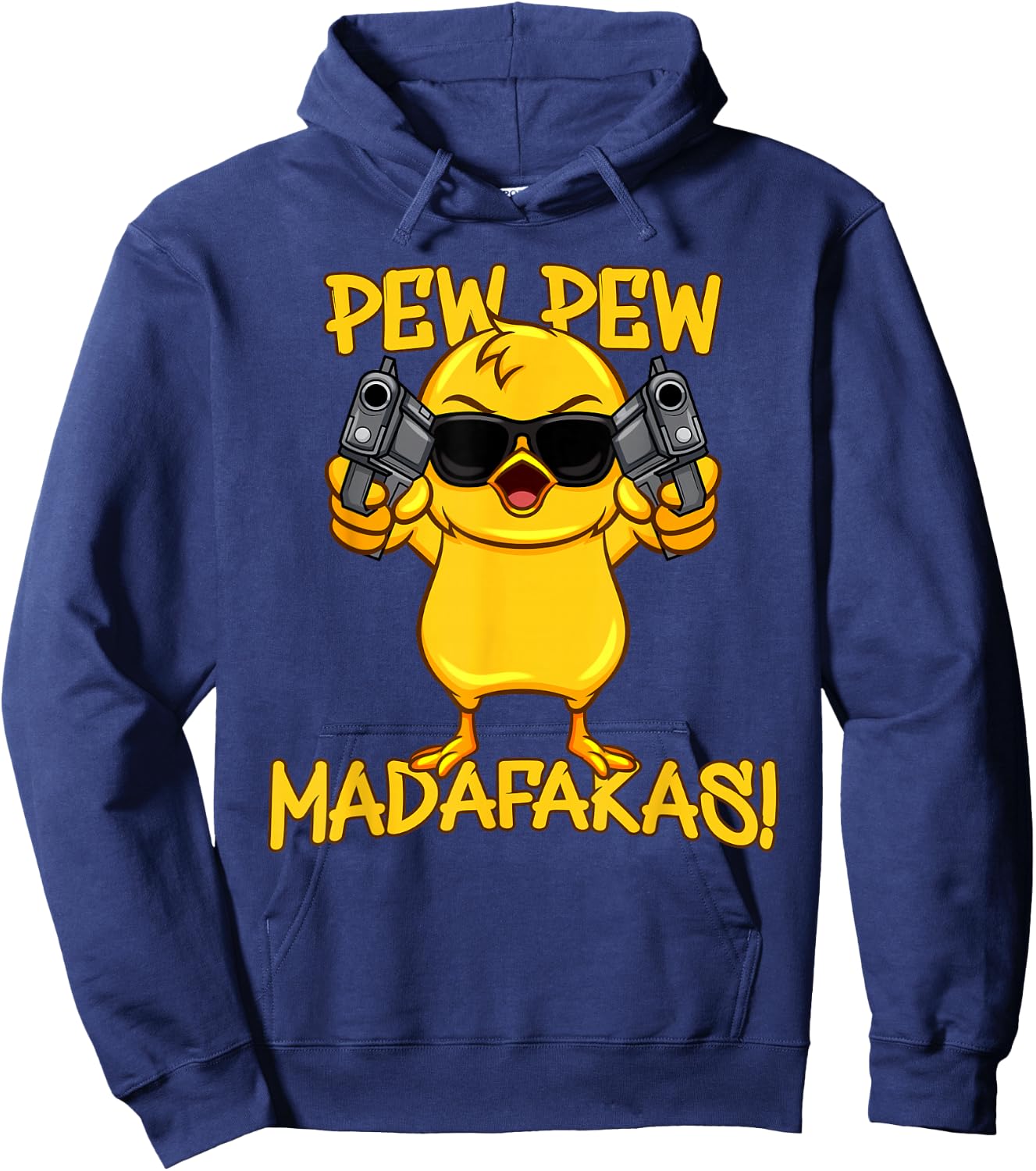Funny Chicken Rooster Gun Farmer Saying Hoodie - Hoodie | Navy