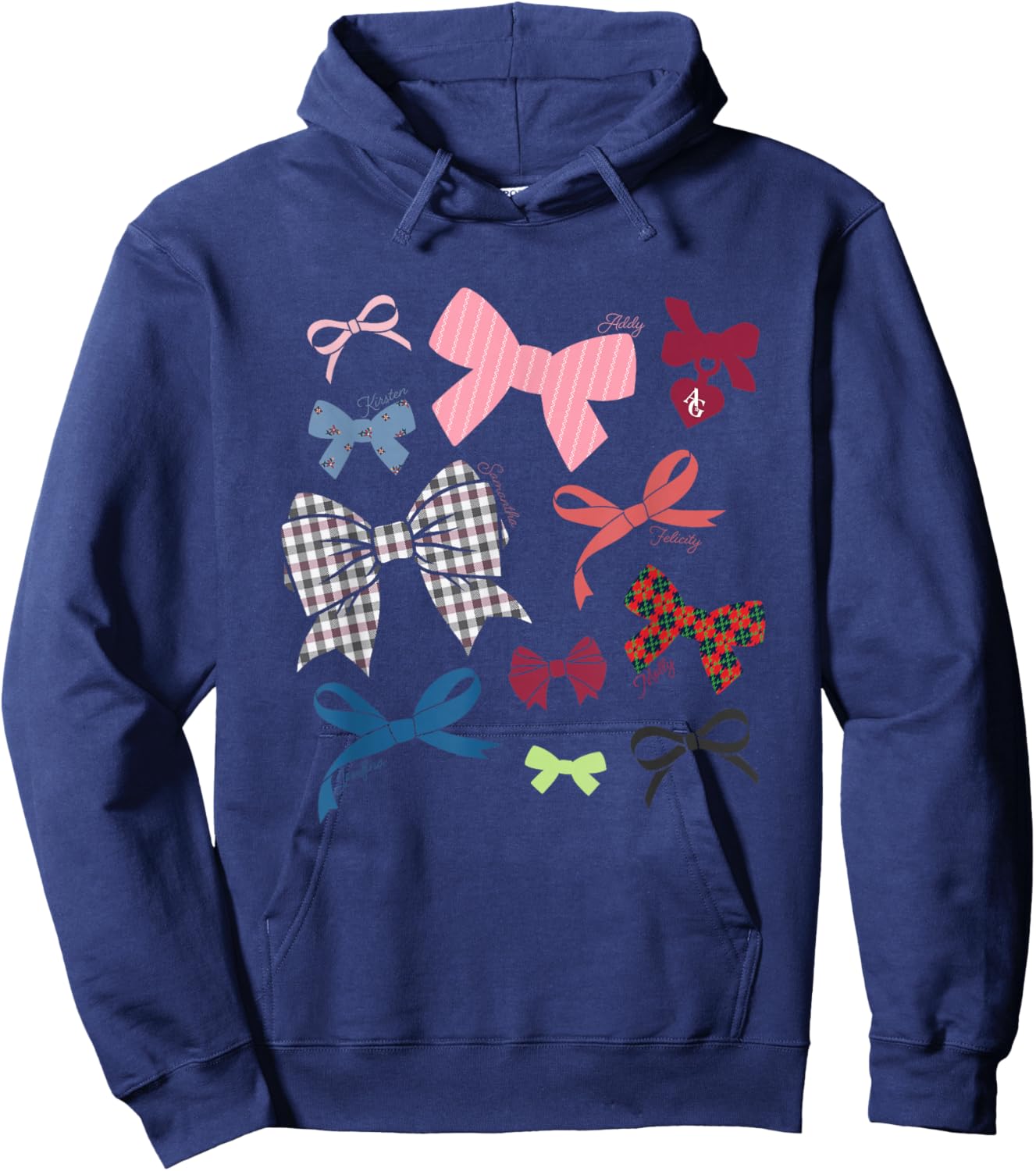 American Girl - Iconic Hair Bows Hoodie - Hoodie | Navy