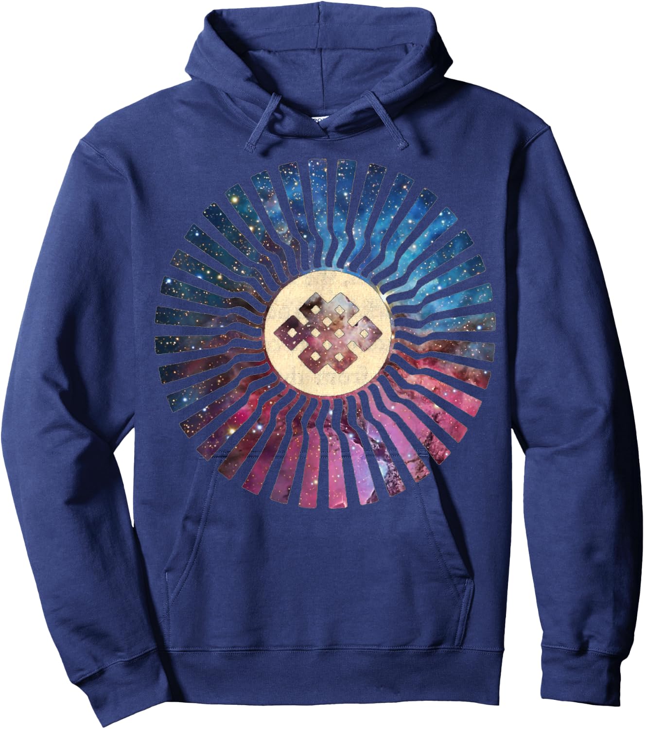 Shambhala Great Eastern Sun - Tibetan Buddhist Enlightenment Hoodie - Hoodie | Navy