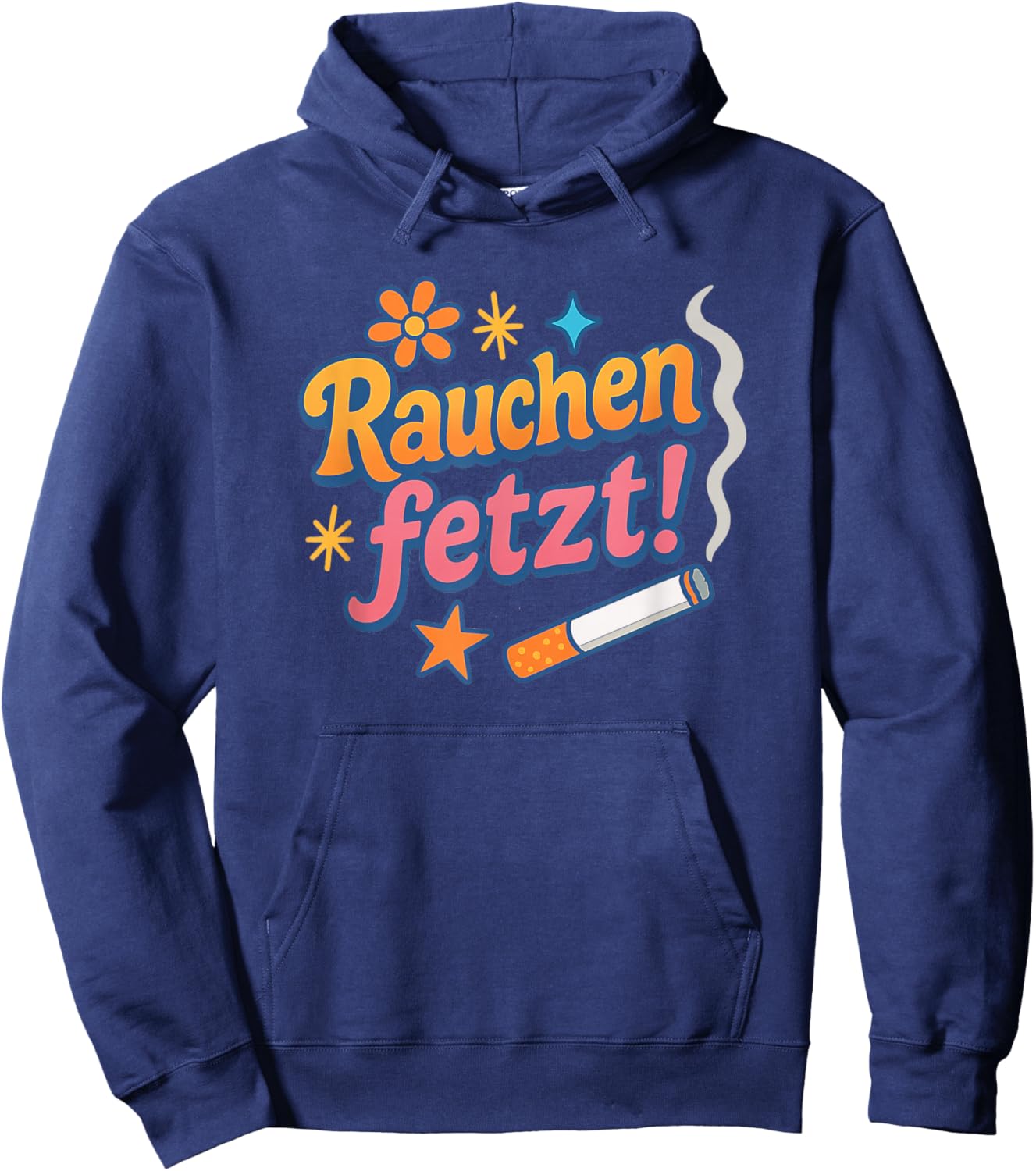 Rauchen fetzt! – Lustiges Retro Pop-Art - Witziges Geschenk Hoodie - Hoodie | Navy