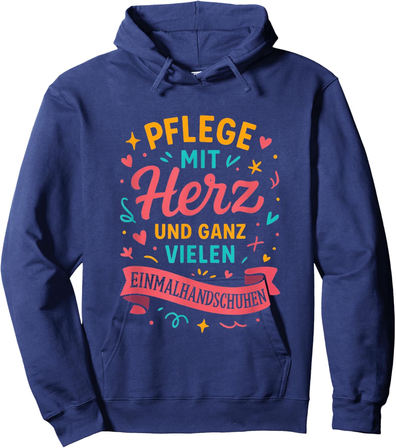 Pflege Mit Herz Und Ganz Vielen.. - Pflegekraft Hoodie - Hoodie | Navy