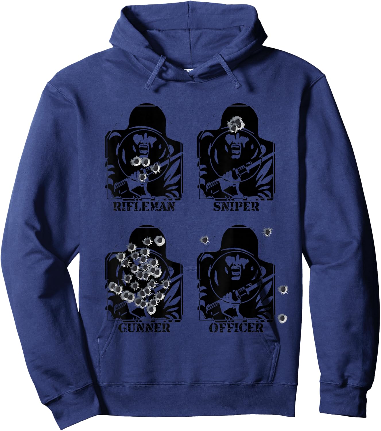 Funny Army Rifle Range Target Rifleman Sniper Gunner Officer Hoodie - Hoodie | Navy