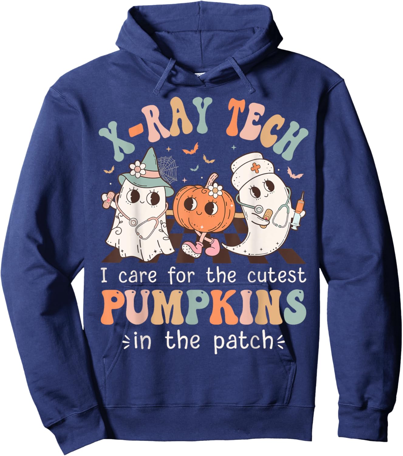 XRay Tech Boo Crew Funny Halloween Radiology Technologist Hoodie - Hoodie | Navy