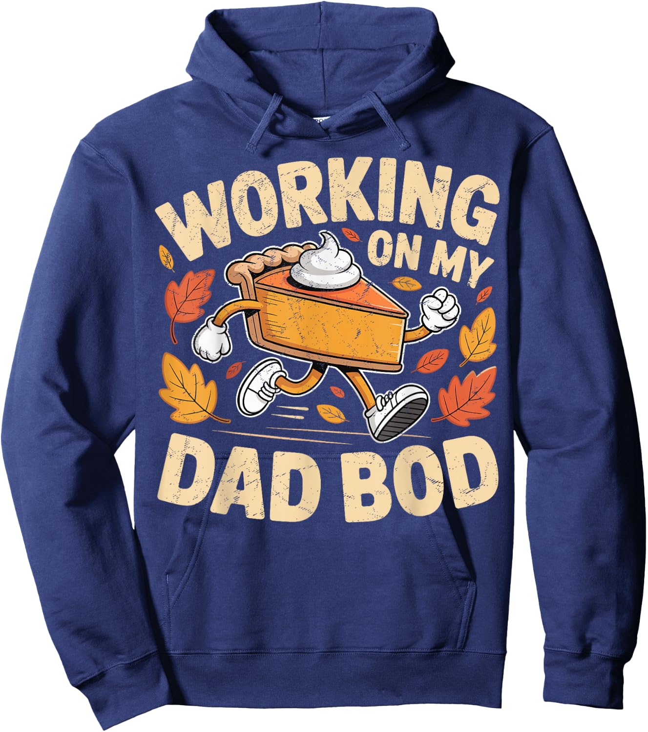Working on My Dad BOD Thanksgiving Pregnancy Announcement Hoodie - Hoodie | Navy