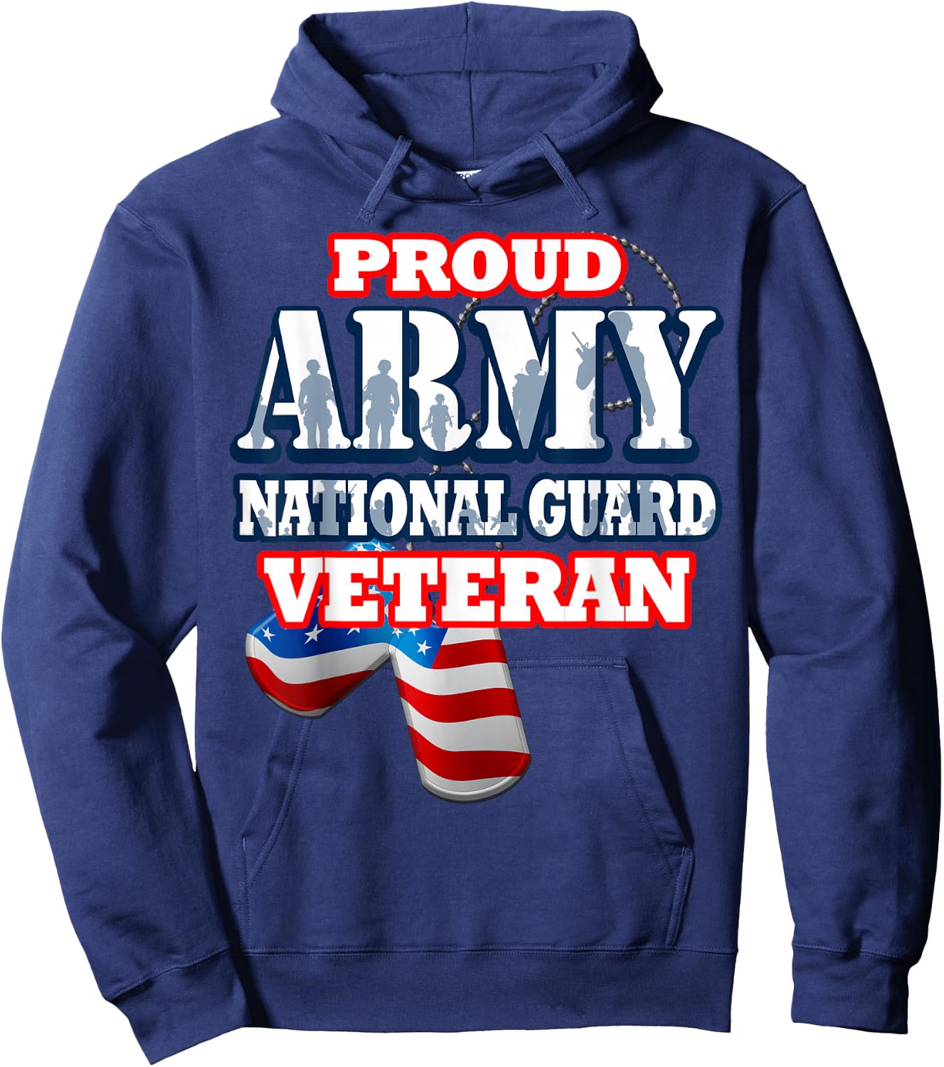 USA Proud Army National Guard Veteran Shirt Men Women Hoodie - Hoodie | Navy
