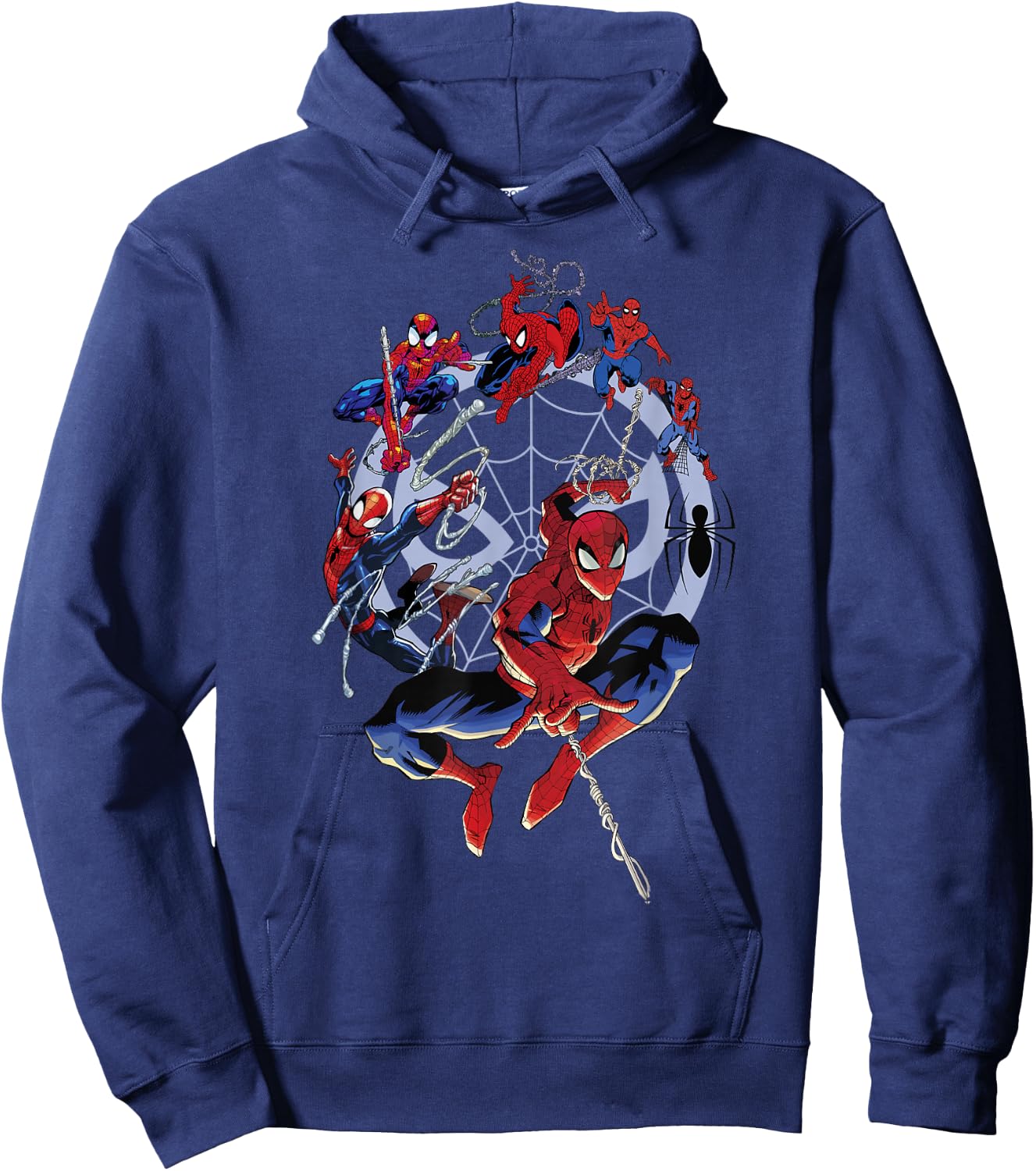 Marvel Spider-Man 60th Anniversary Spidey Circle Evolution Hoodie - Hoodie | Navy