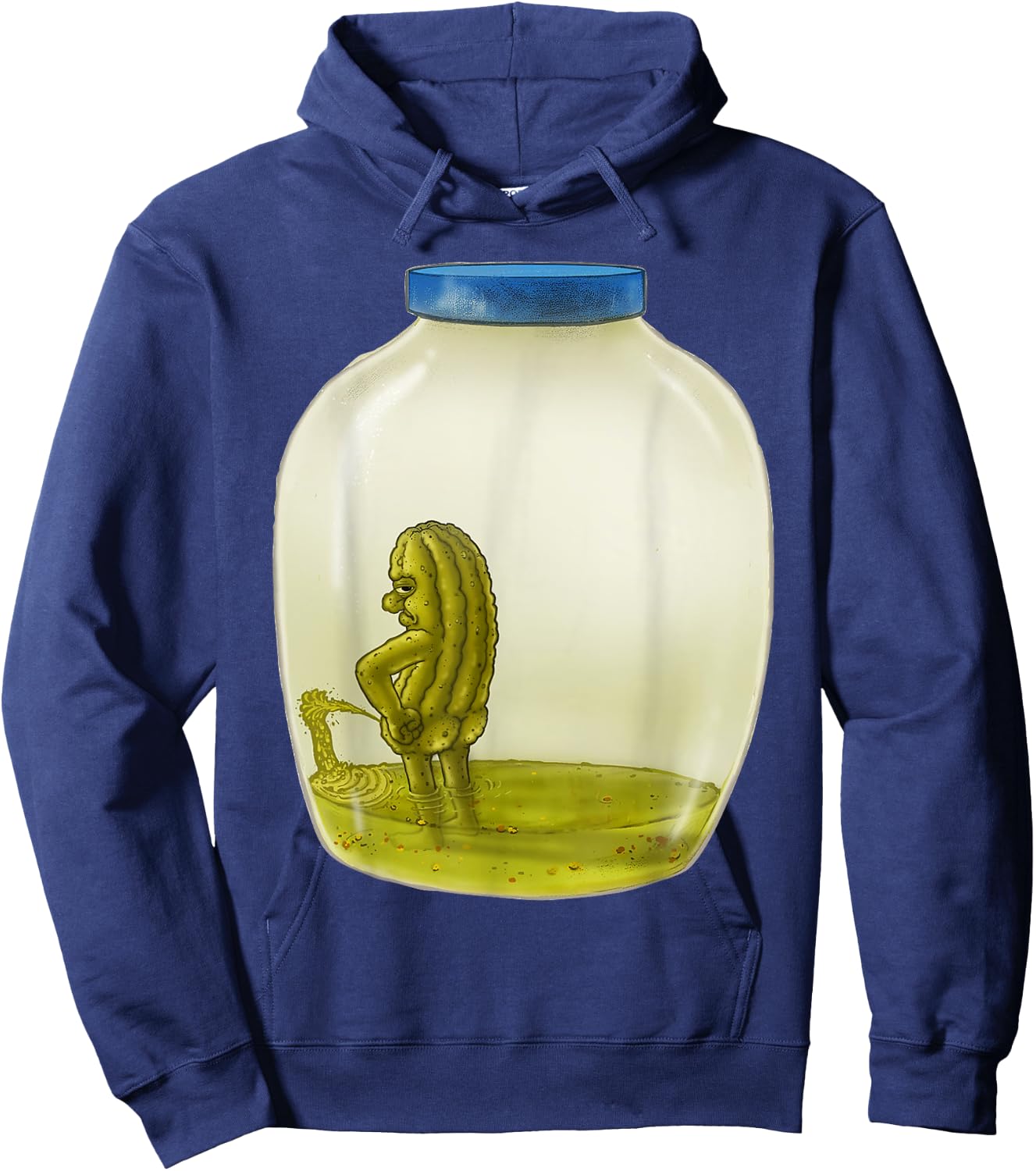 Signed Fine Art - Piss and Vinegar - Funny Grumpy Pickle Pee Hoodie - Hoodie | Navy