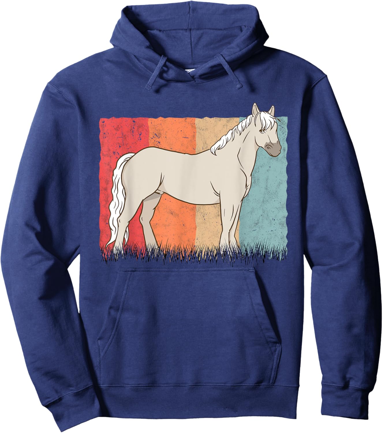 Welsh Pony Retro Welsh Horse Vintage Hoodie - Hoodie | Navy