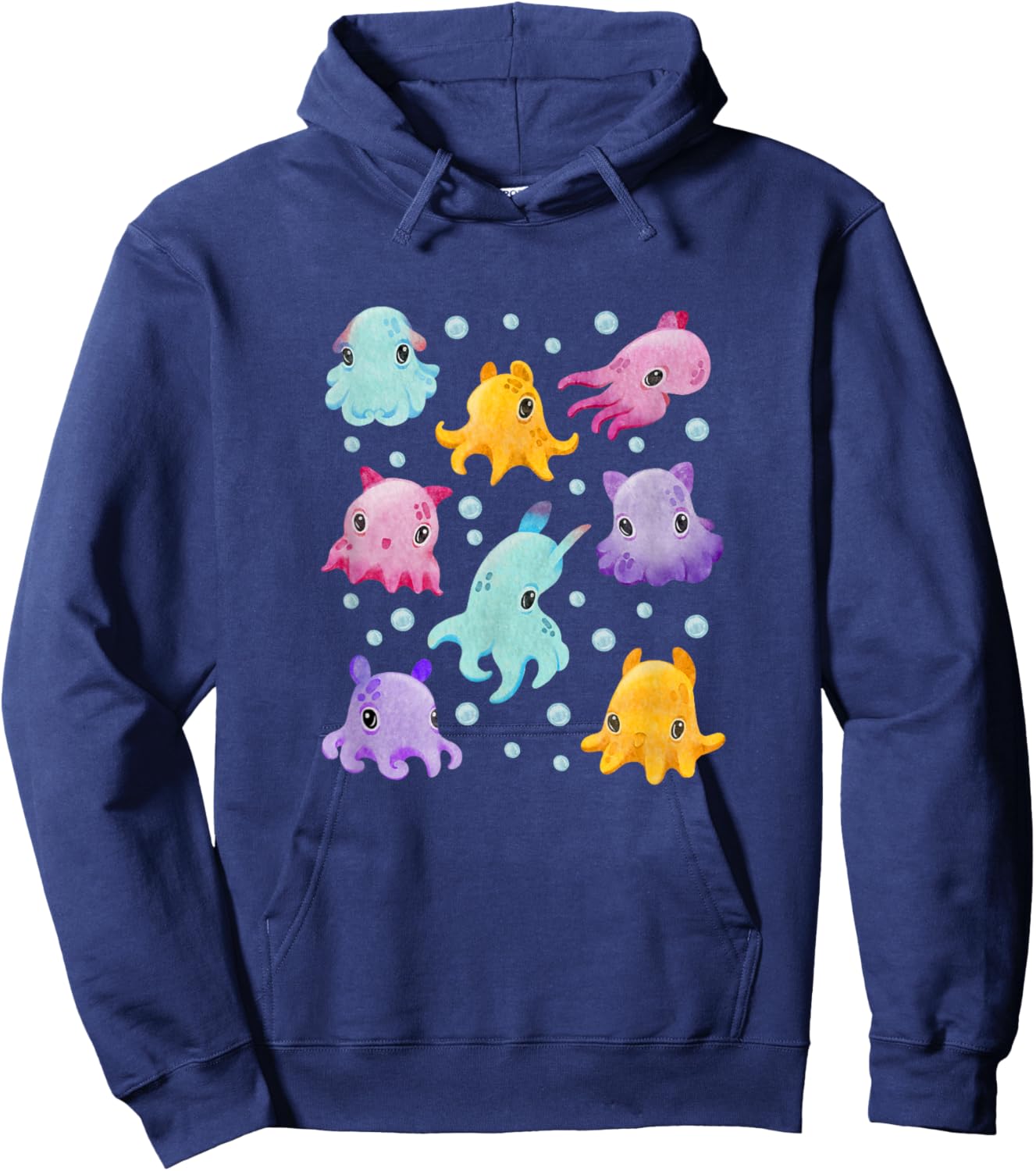 Dumbo Octopus, niedliches Oktopus-Geschenk, niedliche Aquarell-Kraken Hoodie - Hoodie | Navy