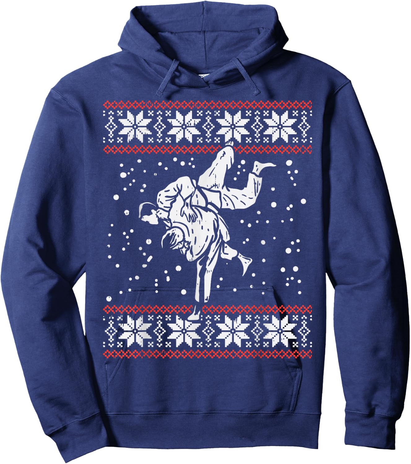 Brazilian Jiu Jitsu Judo Throw Christmas Martial Arts Gift Hoodie - Hoodie | Navy