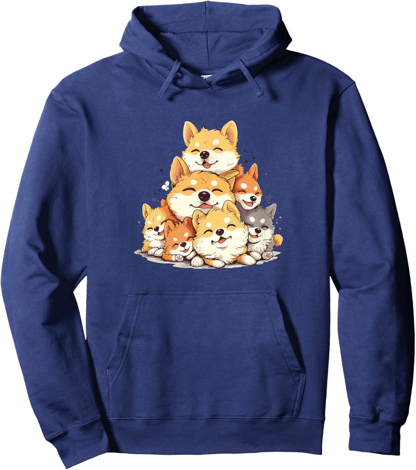 Cute Kawaii Corgi Dog Boys Girls Kids Hoodie - Hoodie | Navy