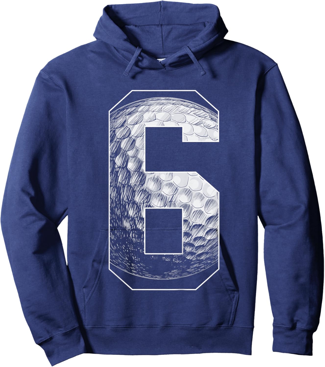 Kids 6th Birthday Boy Golf Player Golf 6 Years Old Hoodie - Hoodie | Navy