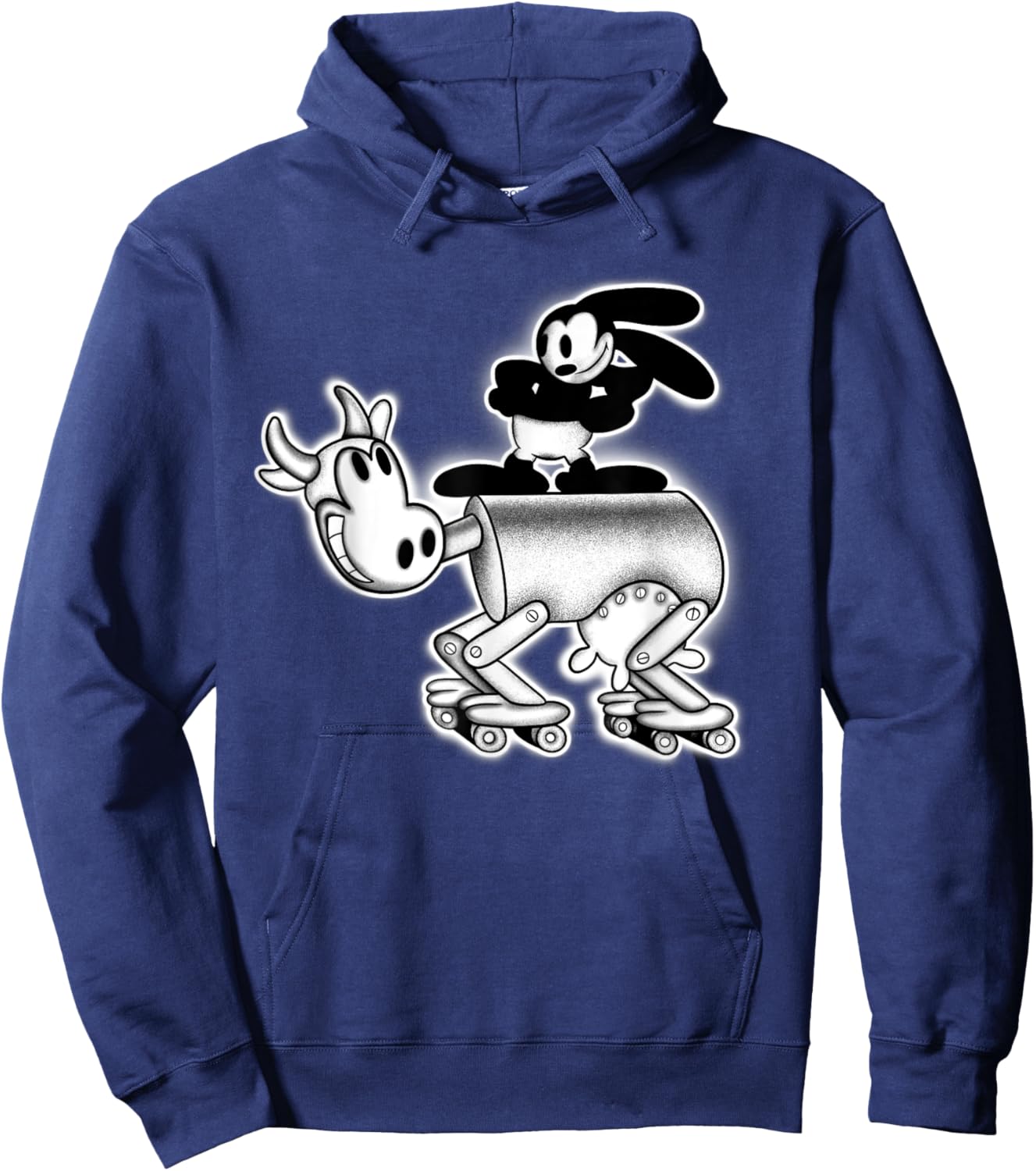 Oswald Rabbit in The Mechanical Cow x 1927 Cartoon Hoodie - Hoodie | Navy