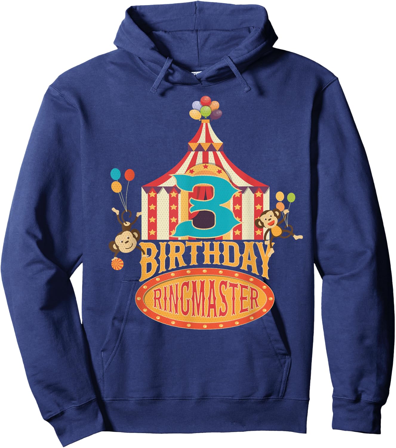 3rd Birthday Ringmaster Kids Circus Lover B-day Party Hoodie - Hoodie | Navy