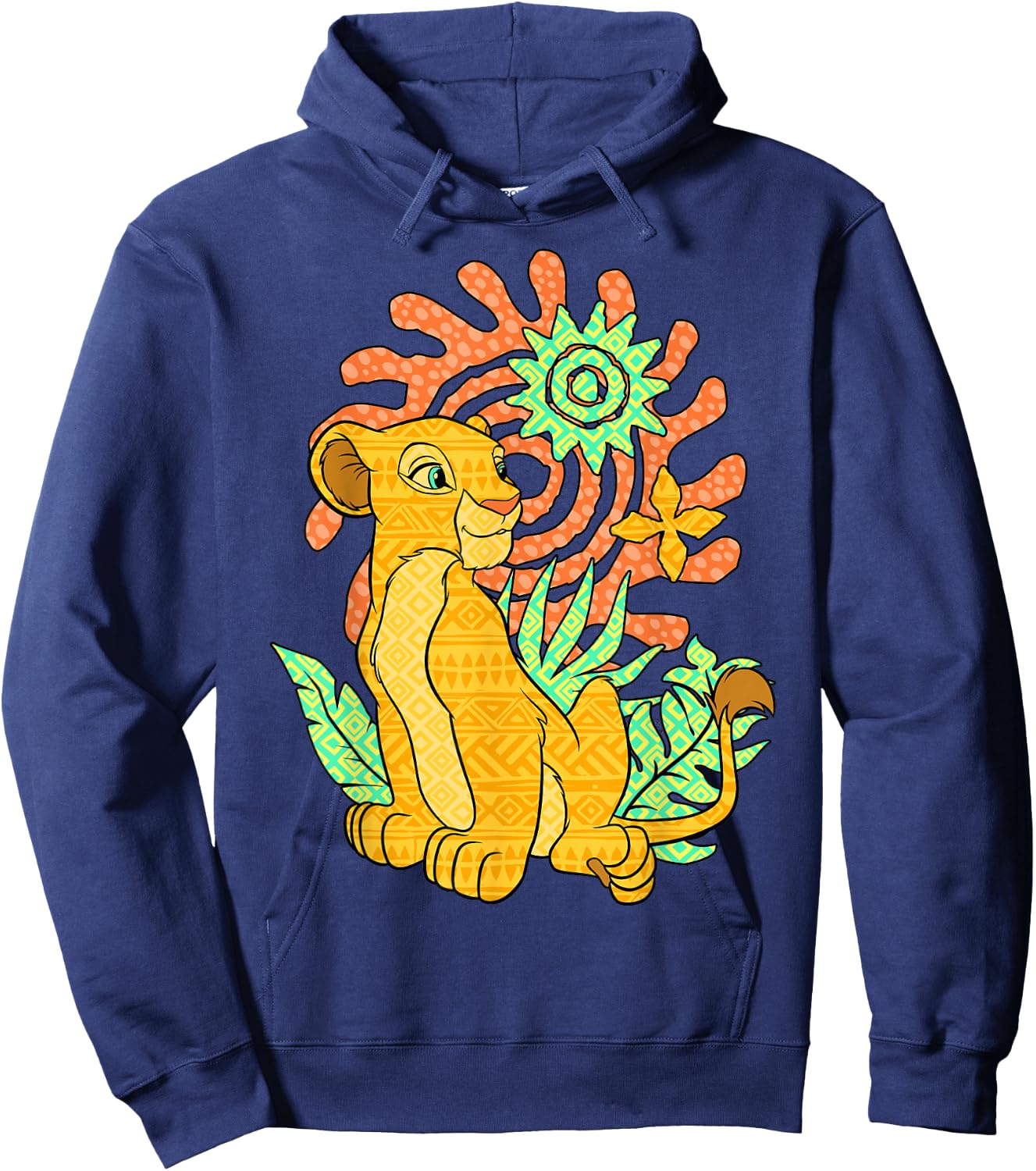 Disney The Lion King Nala Geometric Pattern Portrait Hoodie - Hoodie | Navy