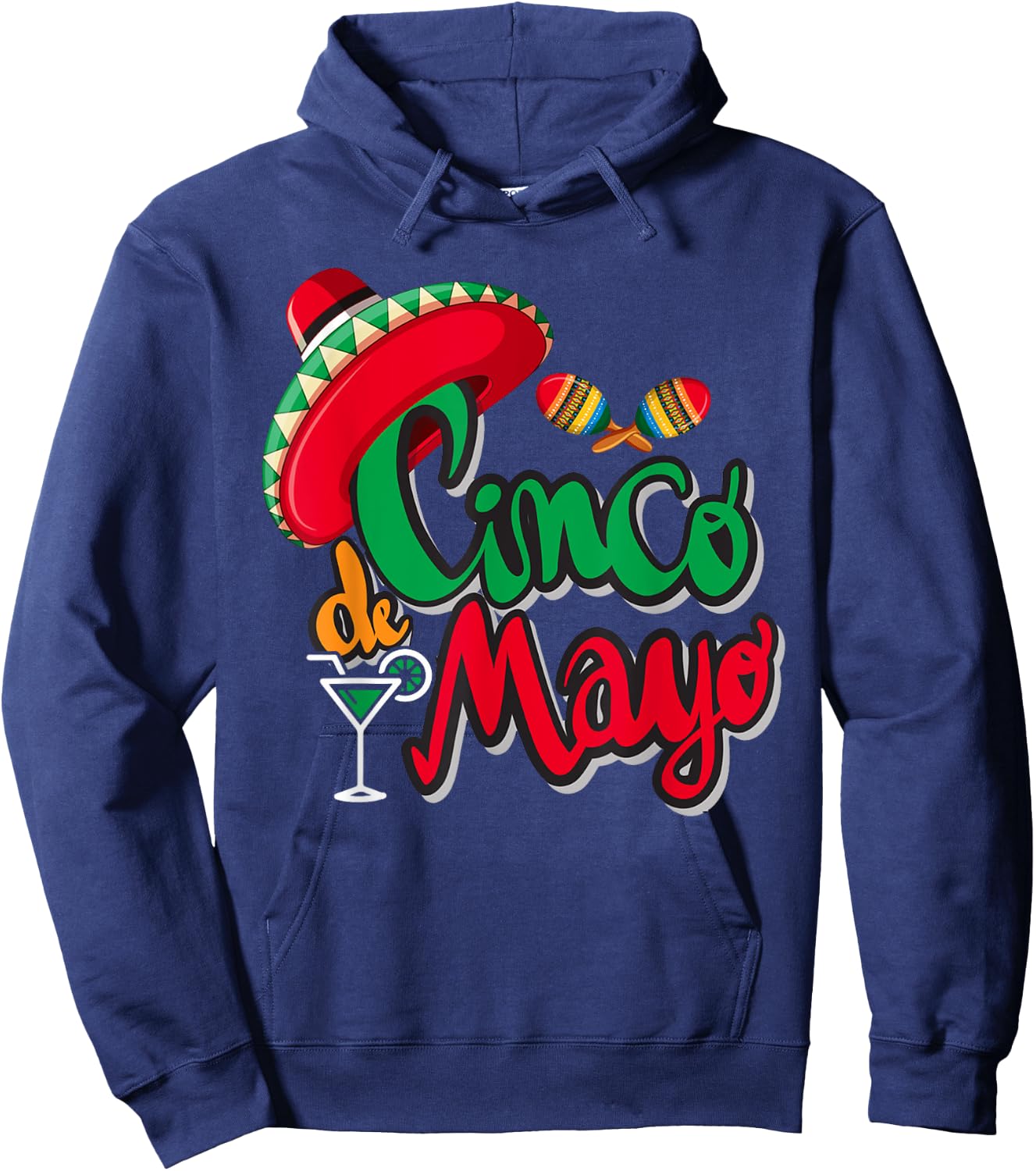 Cinco De Mayo Sombrero Men Women Mexican Taco Party Fiesta Hoodie - Hoodie | Navy