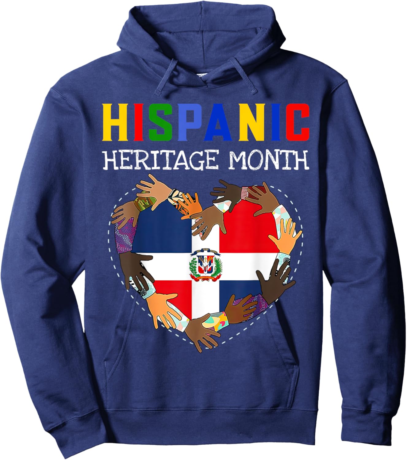 Hispanic Heritage Month Dominican Kids Boys Girls Hoodie - Hoodie | Navy