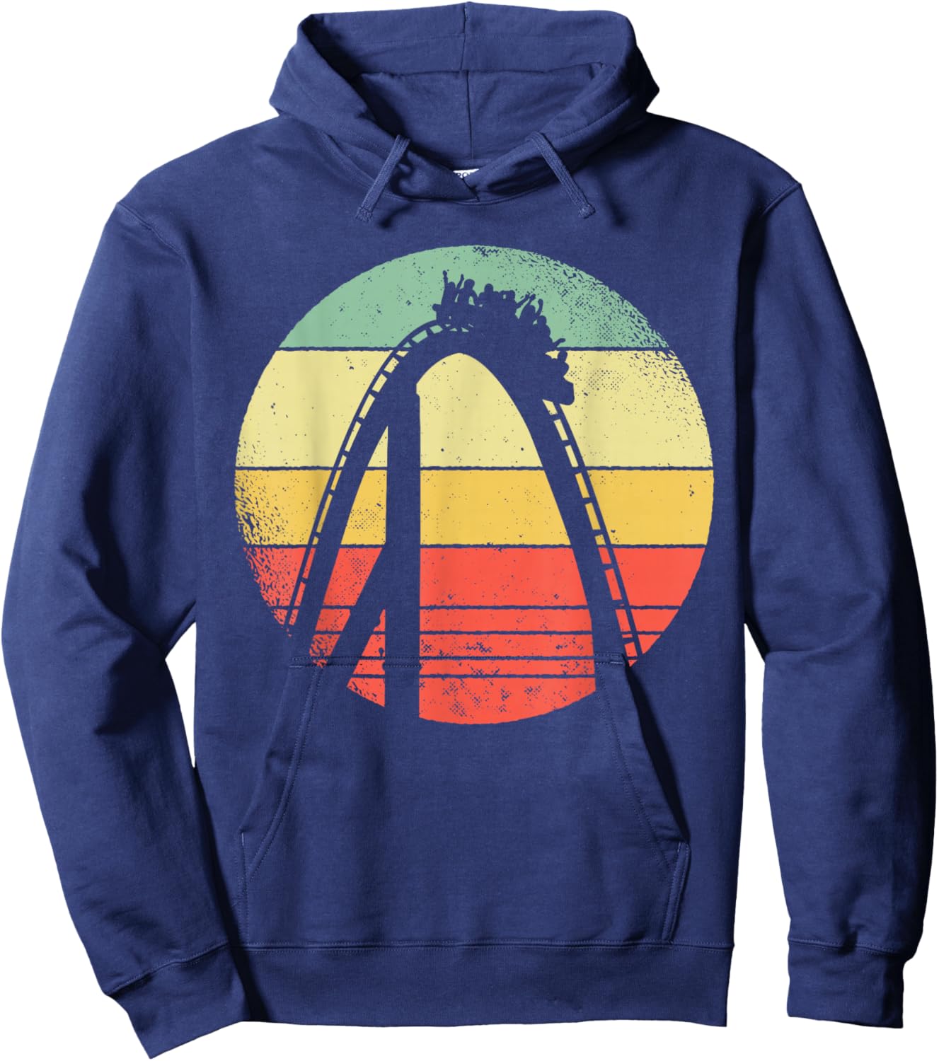 Retro Rollercoaster I Roller Coaster Hoodie - Hoodie | Navy