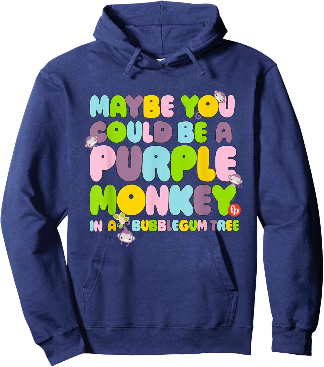 Fisher-Price Purple Monkey - Maybe You Could Be Hoodie - Hoodie | Navy