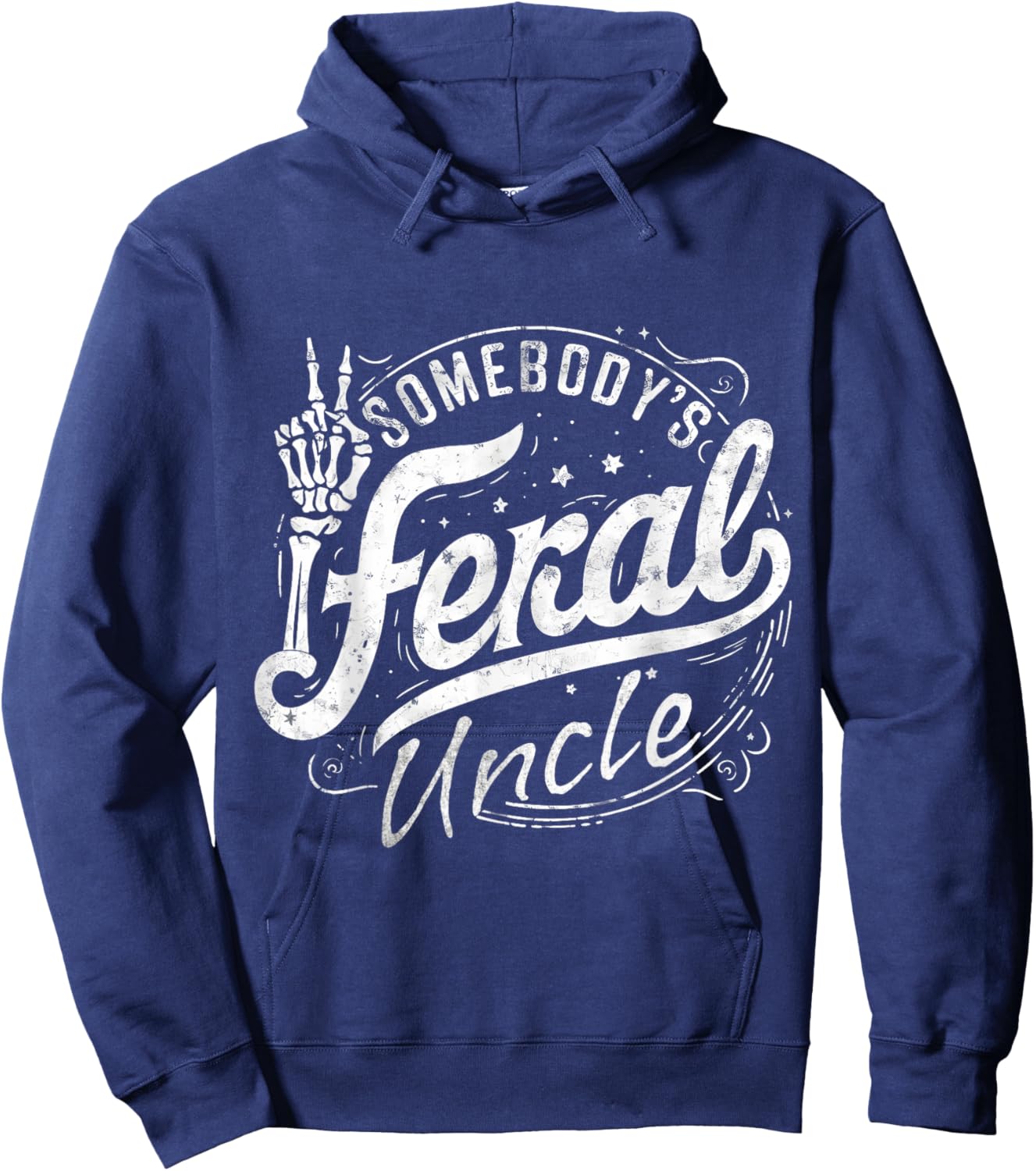Somebody's Feral Uncle Summer Trendy Uncle Cool Uncle Men Hoodie - Hoodie | Navy