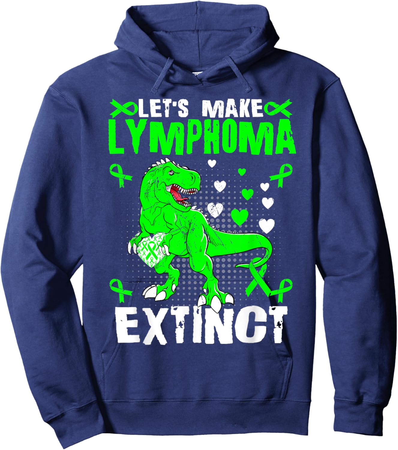 Non Hodgkins Lymphoma Awareness Trex for Kids Boys Hoodie - Hoodie | Navy