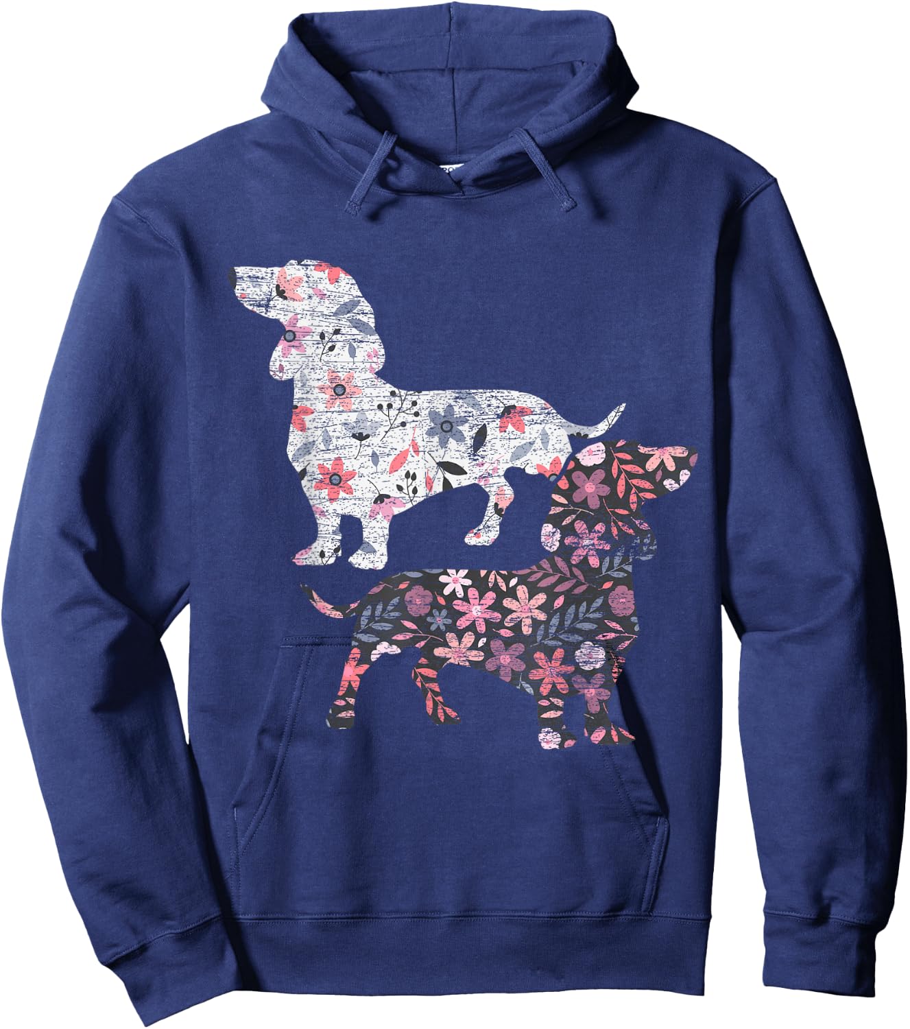 Vintage Dachshund Hoodie - Hoodie | Navy