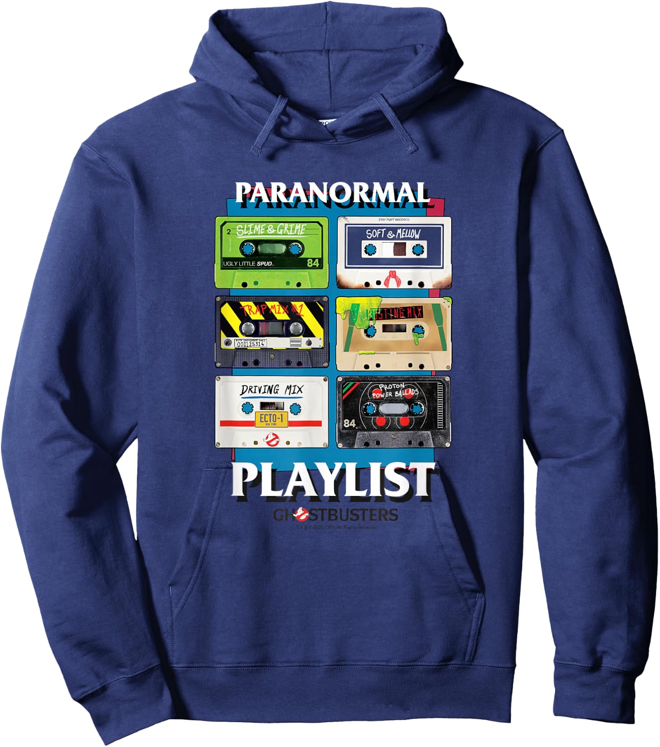 Ghostbusters Paranormal Playlist with Logo Hoodie - Hoodie | Navy