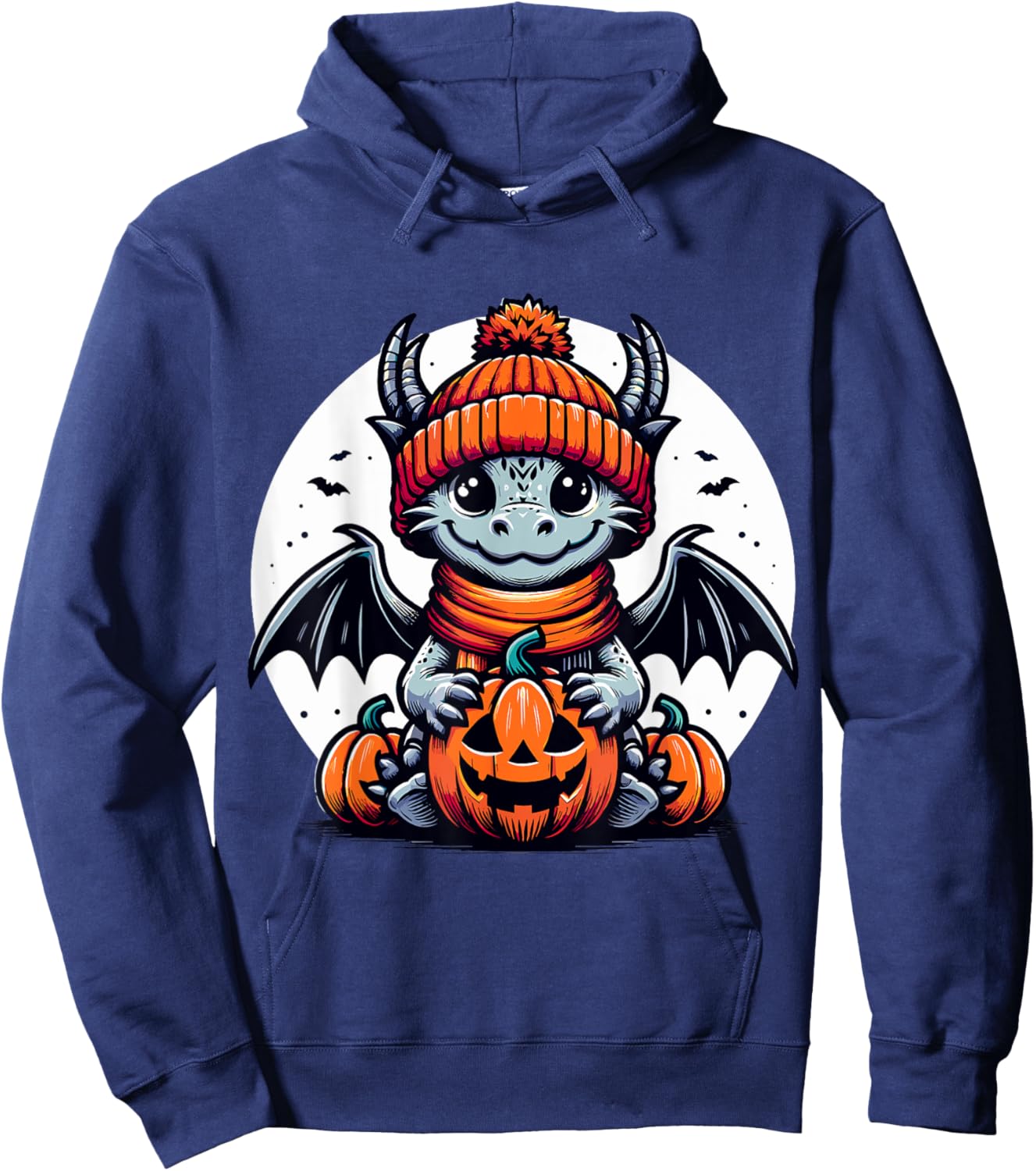 Halloween Dragon Pumpkin Hoodie - Hoodie | Navy