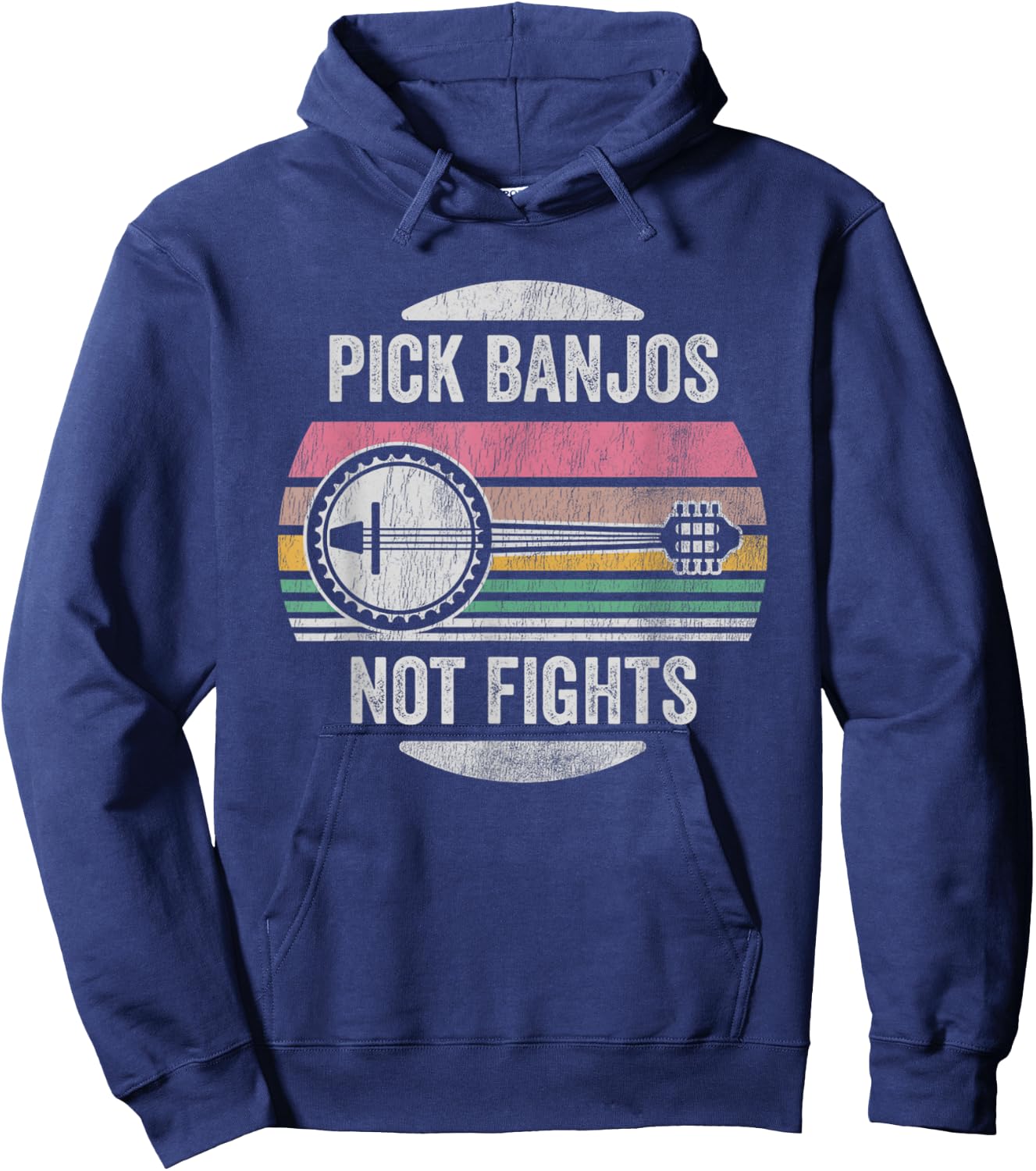 Pick Banjos Not Fights Music Lover Hoodie - Hoodie | Navy