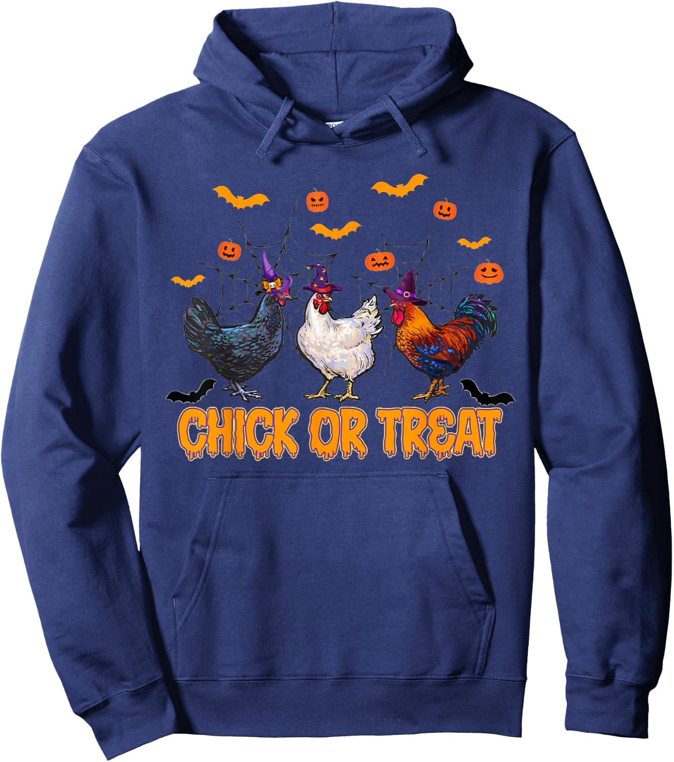 Cute Chicken Halloween Chick Or Treat Hoodie - Hoodie | Navy