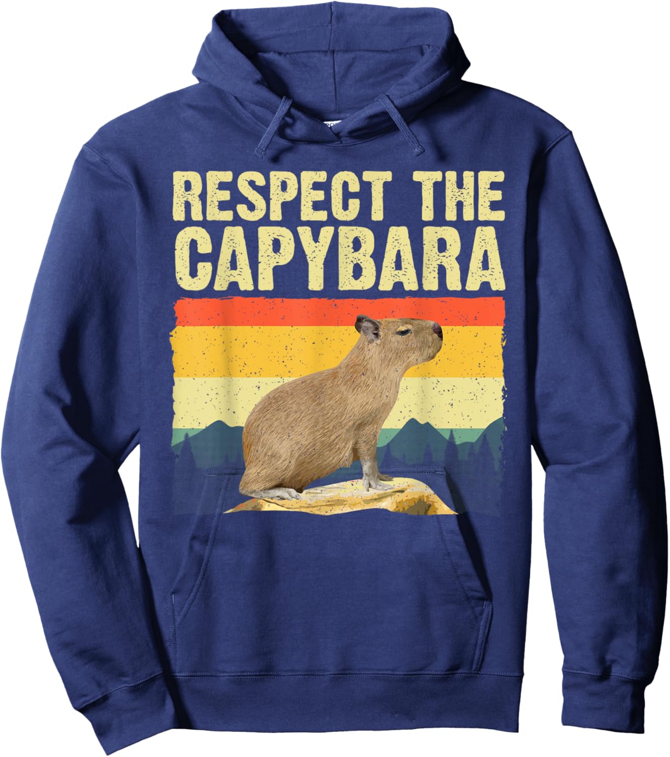 Capybara Art Women Kids Rodent Animal Lover Capybara Hoodie - Hoodie | Navy