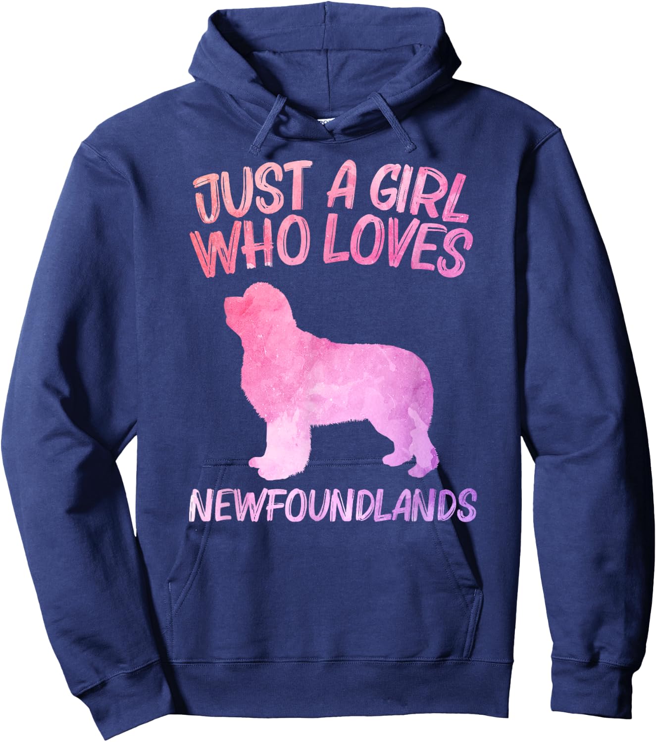 Just A Girl Who Loves Newfoundlands Gift Dog Pup Hoodie - Hoodie | Navy