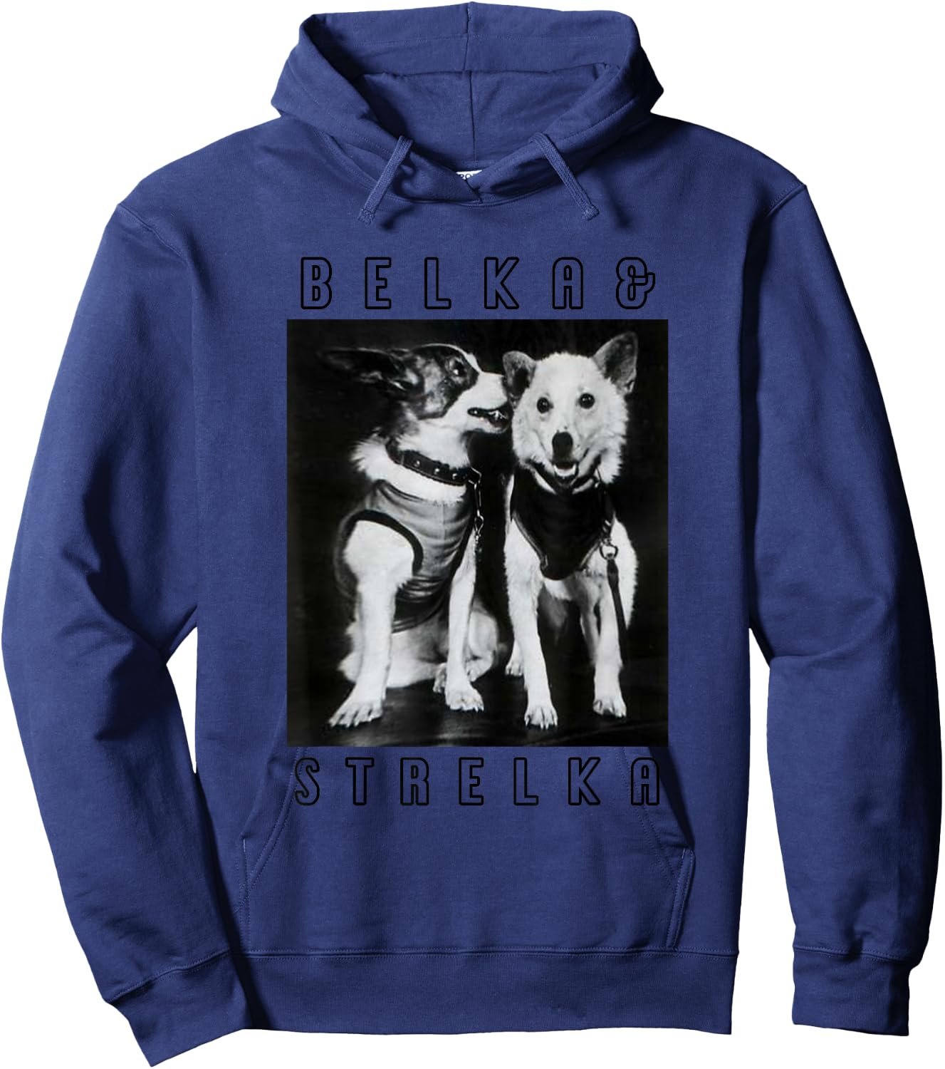 Belka & Strelka, USSR, CCCP | Space Dog Laika Women Hoodie - Hoodie | Navy