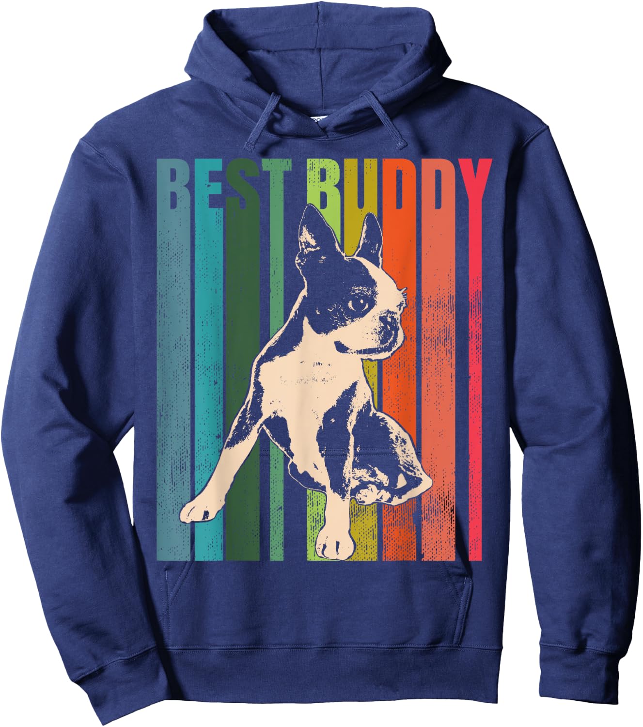 99 Gifts Boston Terrier Dog , -Adults & Kids, Black, Short Sleeve, Small Hoodie - Hoodie | Navy