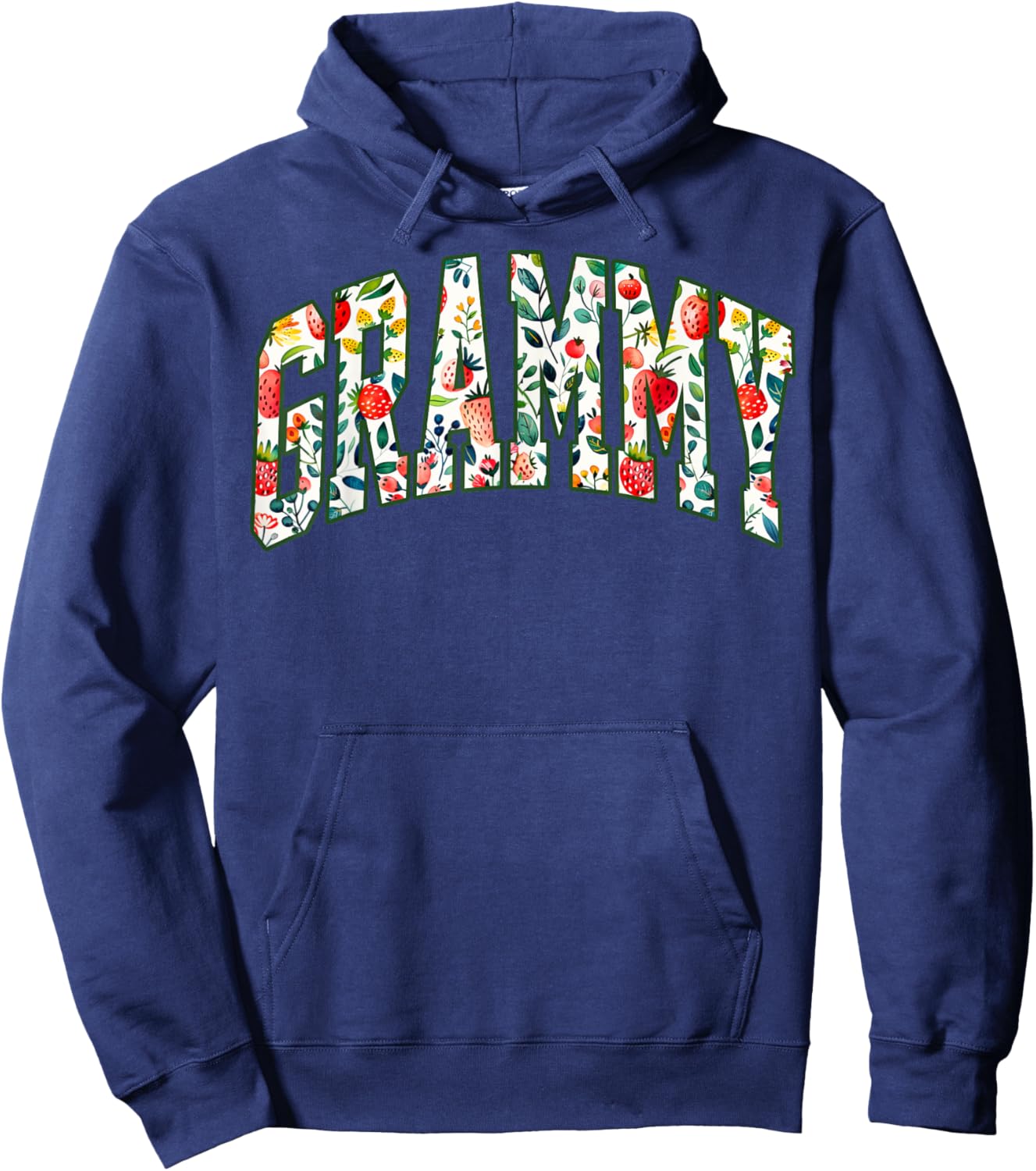 Floral Strawberry Grammy Christmas Grandma To Be Mothers Day Hoodie - Hoodie | Navy