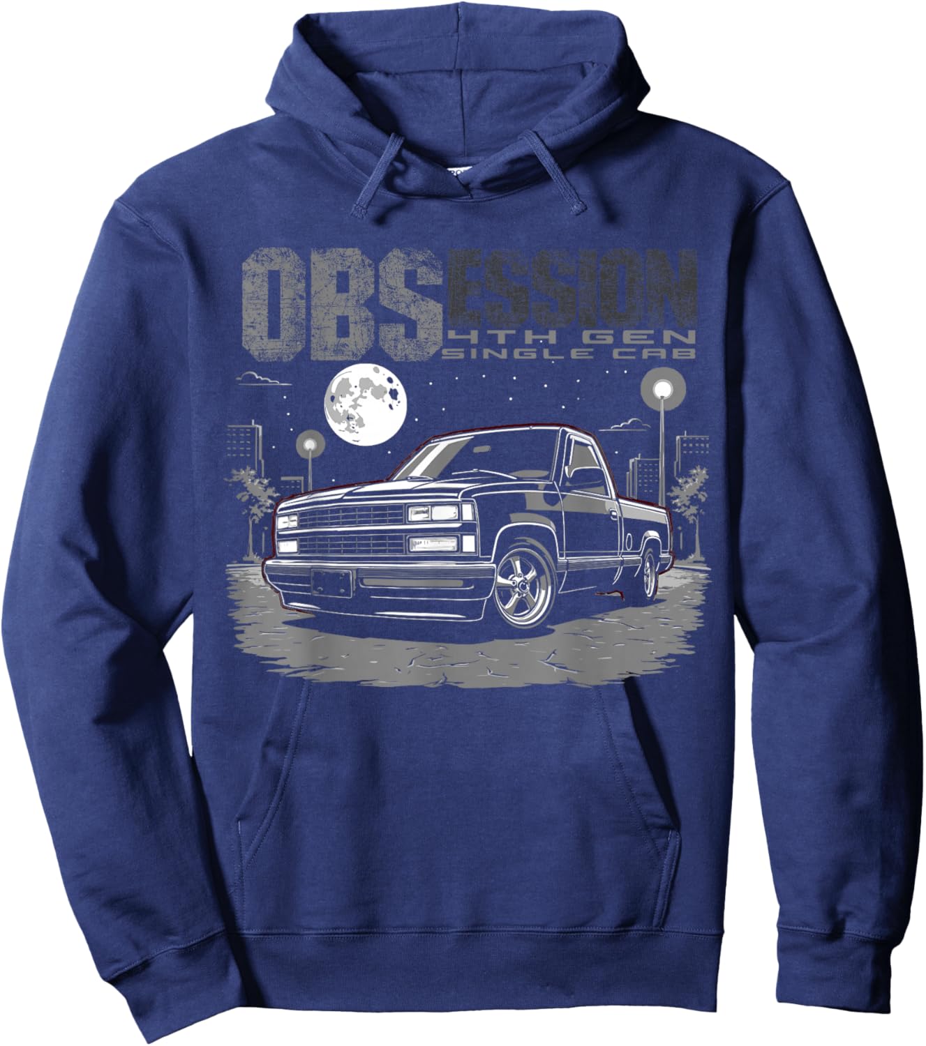 OBS Single Cab Truck Old Body Style Retro 4th Gen CK Truck Hoodie - Hoodie | Navy