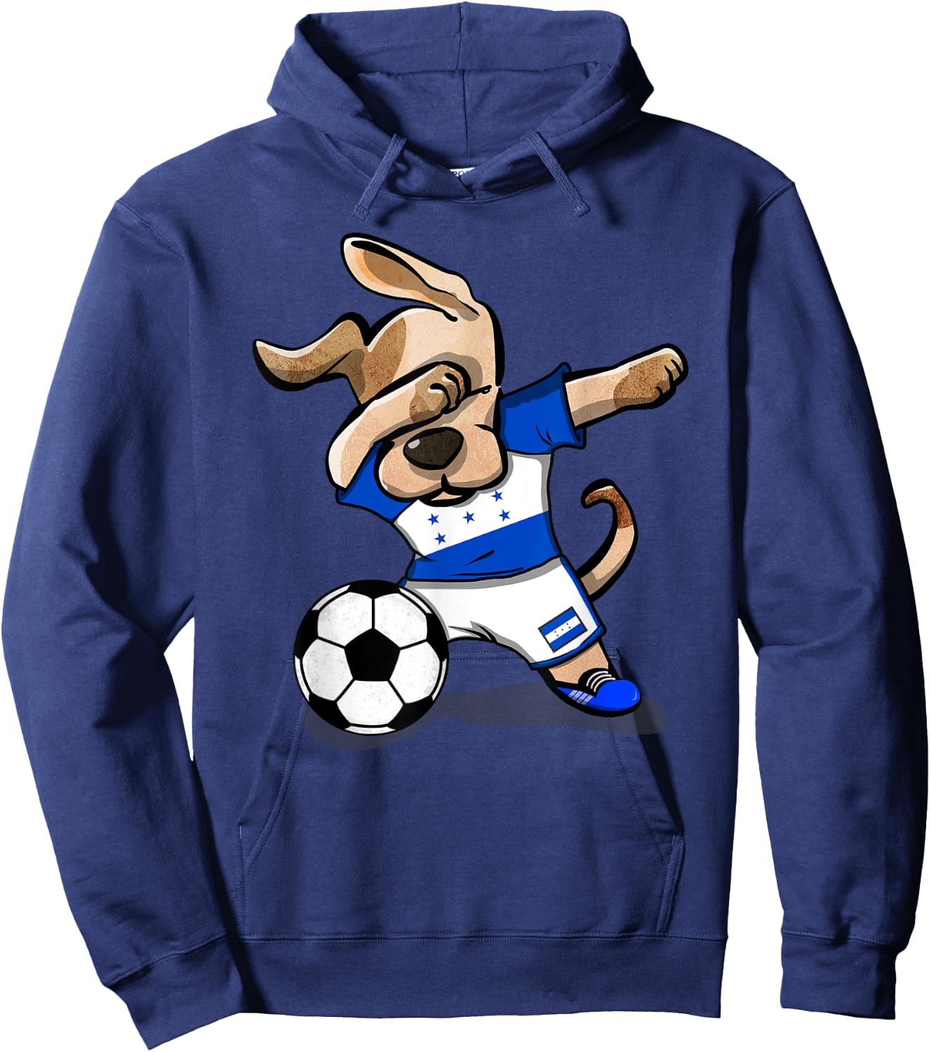 Dabbing Dog Honduras Soccer Honduran Flag Football Lovers Women Kids Hoodie - Hoodie | Navy