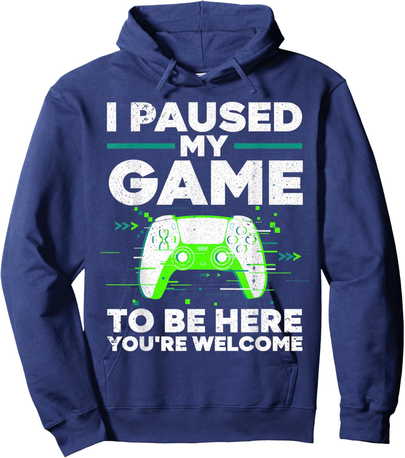 Cool Video Gamer Boys Kids Game Paused Gaming Gamers Hoodie - Hoodie | Navy