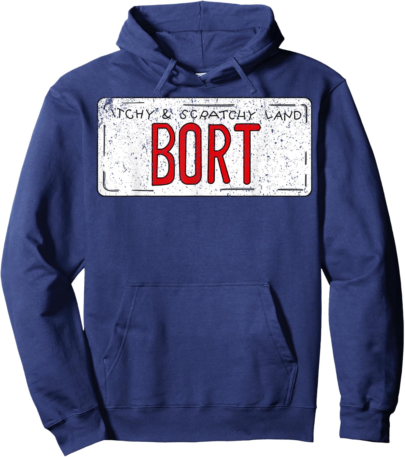 Vintage Bort License Plate Hoodie - Hoodie | Navy