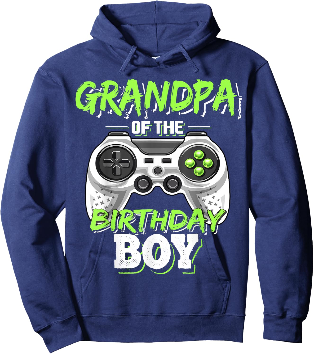 Grandpa of the Birthday Boy Matching Video Game Birthday Hoodie - Hoodie | Navy