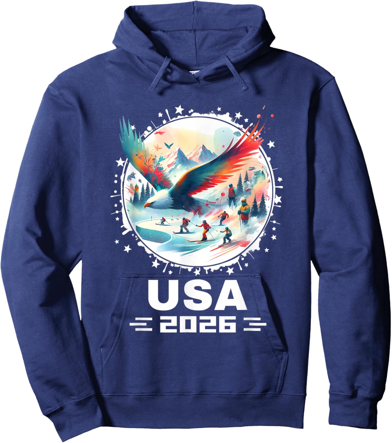 USA 2026 Go United States Winter Sport USA Team 2026 USA Hoodie - Hoodie | Navy