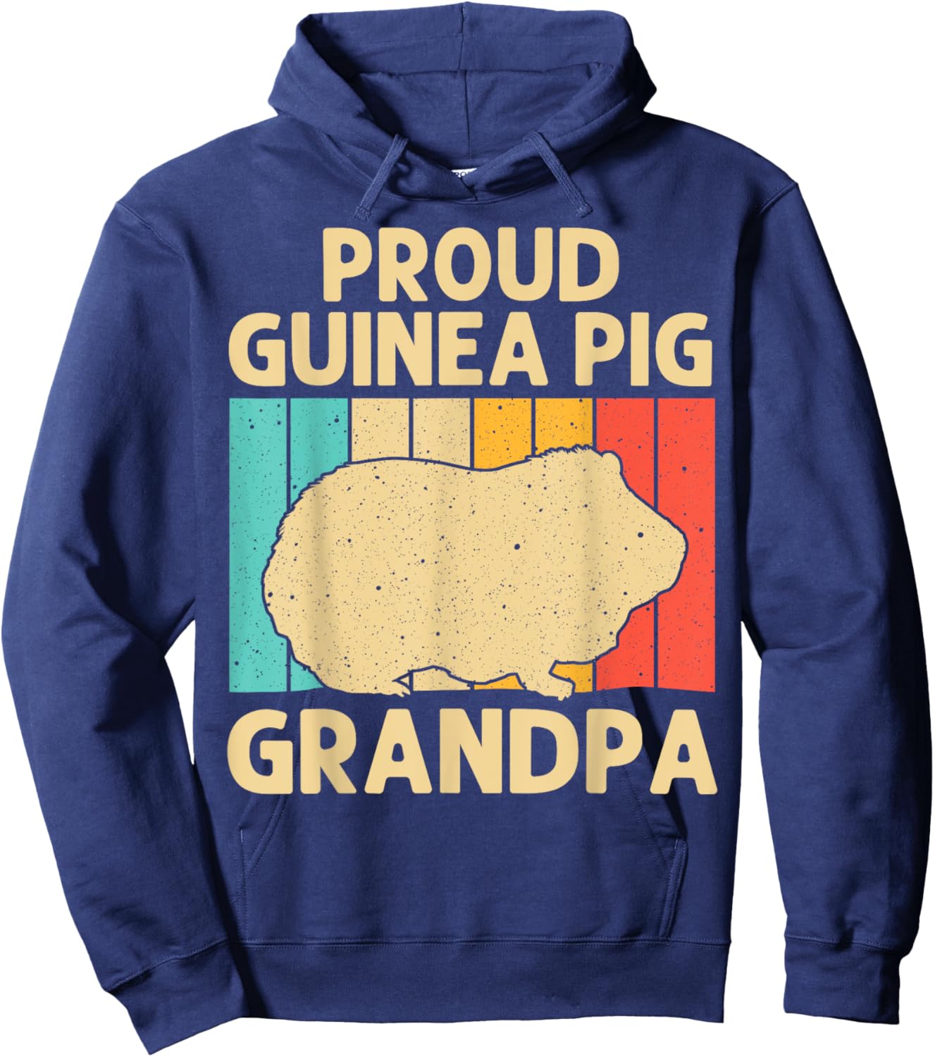 Funny Guinea Pig For Grandpa Potato Pet Lover Fluffy Hoodie - Hoodie | Navy