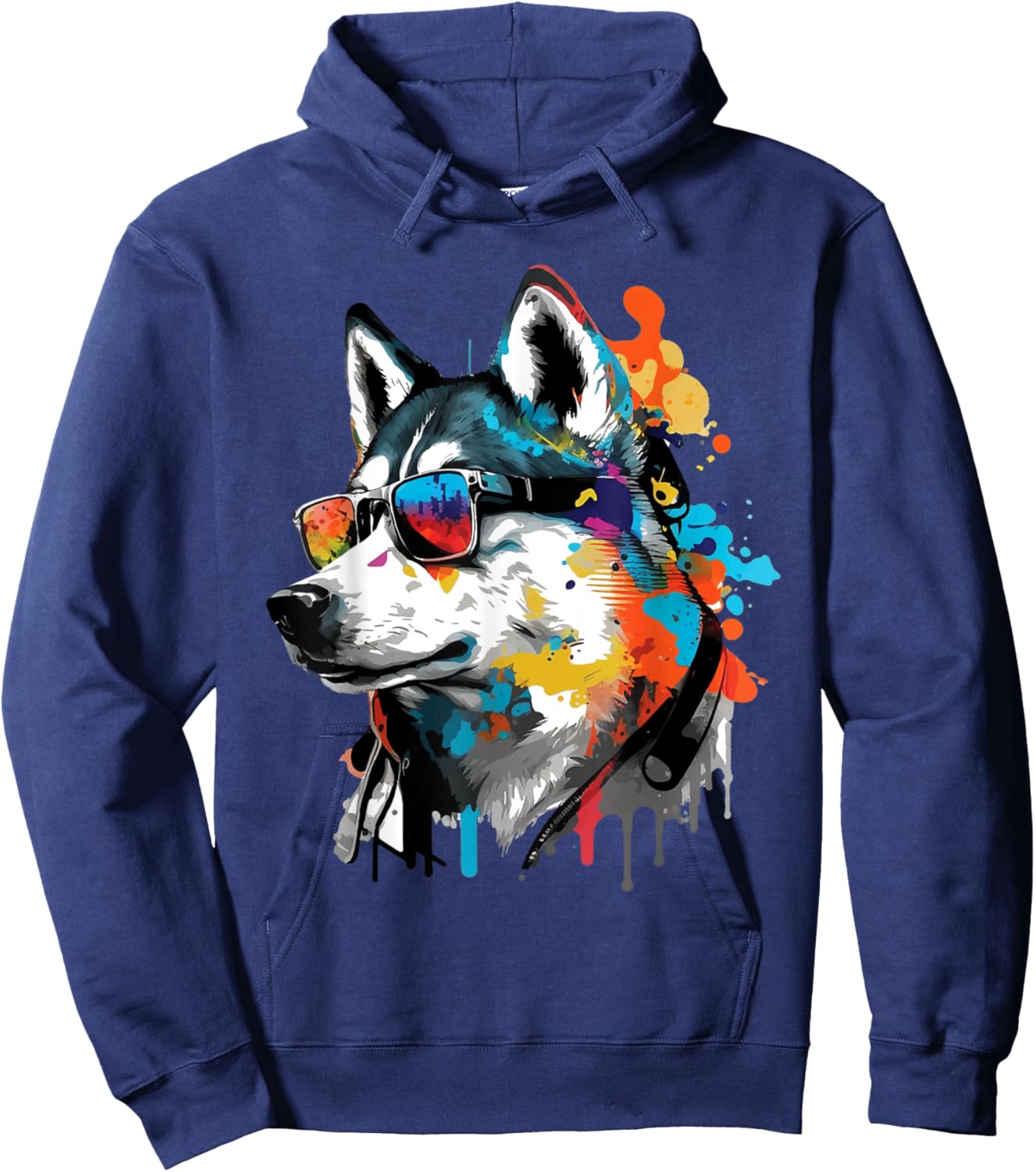 Cool Siberian Husky - Dog Lover Huskies Puppies Puppy Hoodie - Hoodie | Navy
