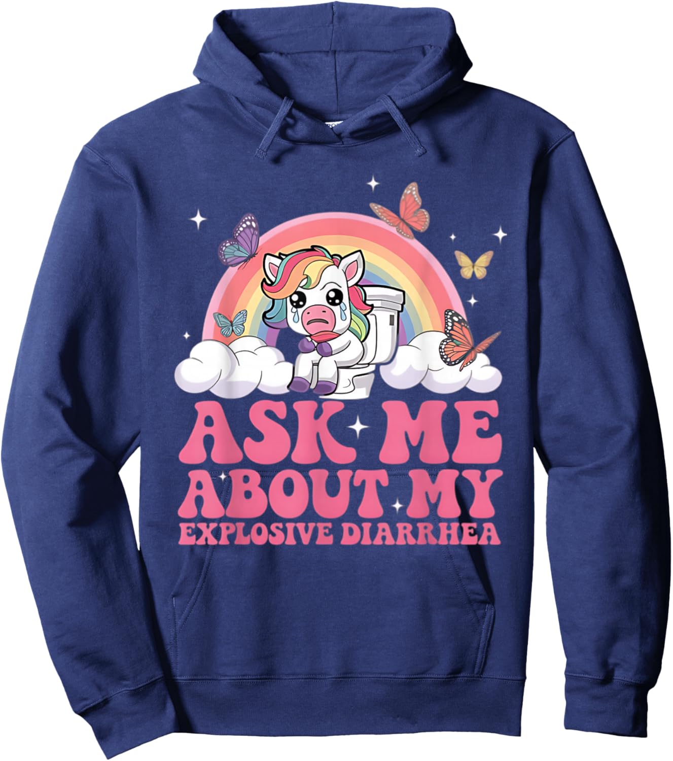 Funny Inappropriate Embarrassing Gag Meme Adult Humor Women Hoodie - Hoodie | Navy