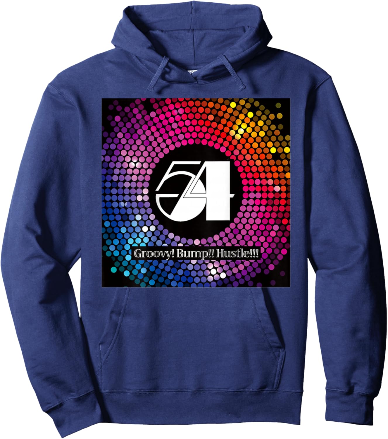 Disco Freaks Store Studio 54 Disco Groovy 015 Back Printed Hoodie - Hoodie | Navy
