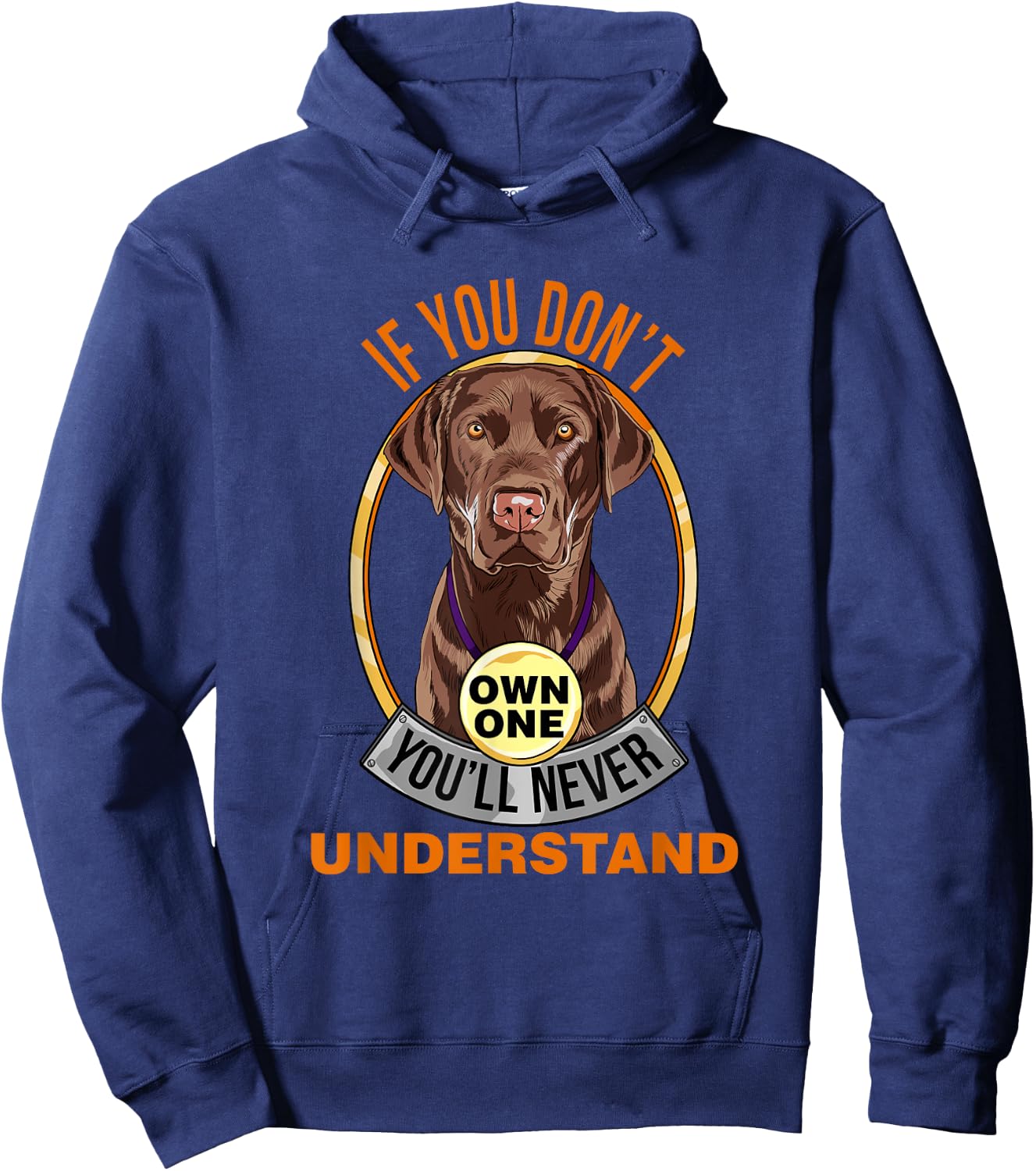 Chocolate Lab Shirt Chocolate Labrador Lover Hoodie - Hoodie | Navy