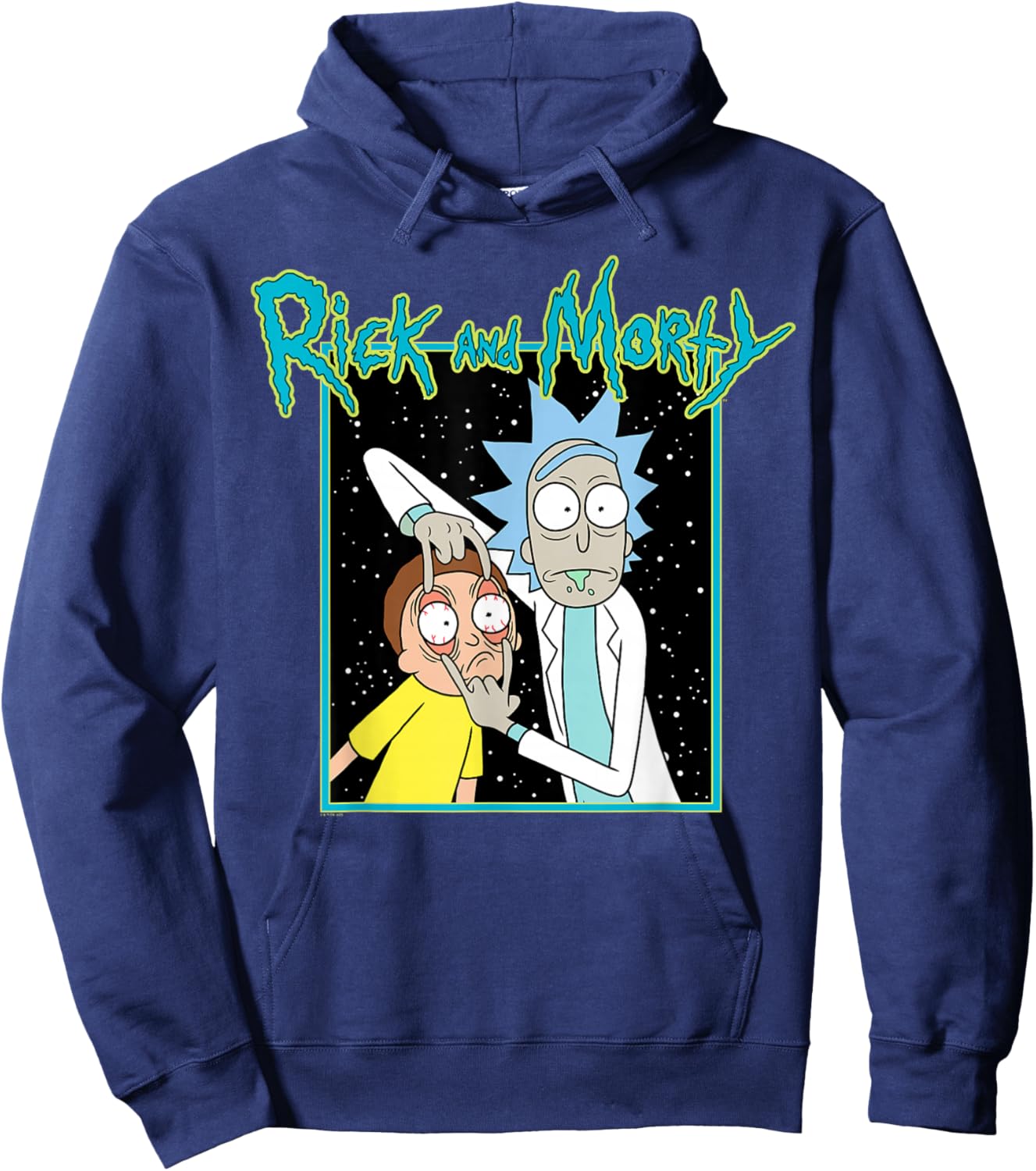 Rick and Morty Space Look Morty Adult Cartoon Fashion Hoodie - Hoodie | Navy