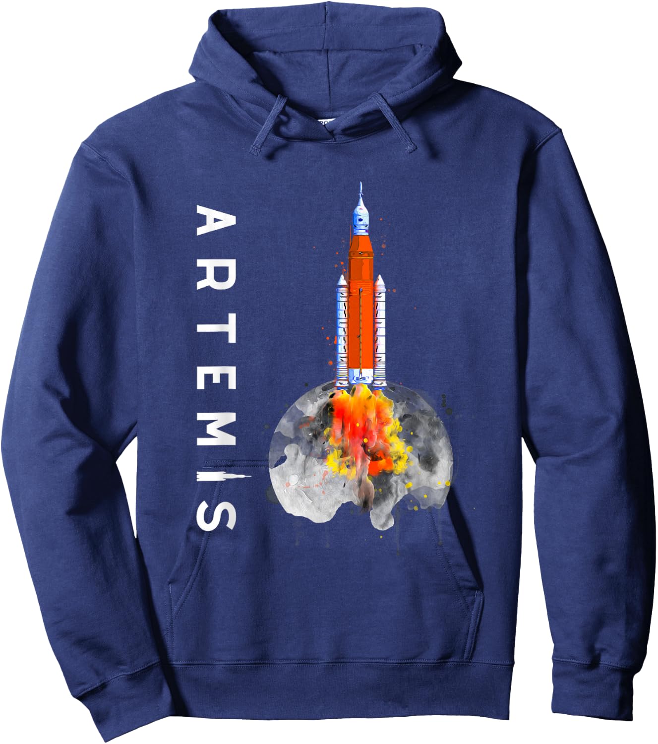 Artemis 1 SLS Rocket Launch Mission To The Moon And Beyond Hoodie - Hoodie | Navy