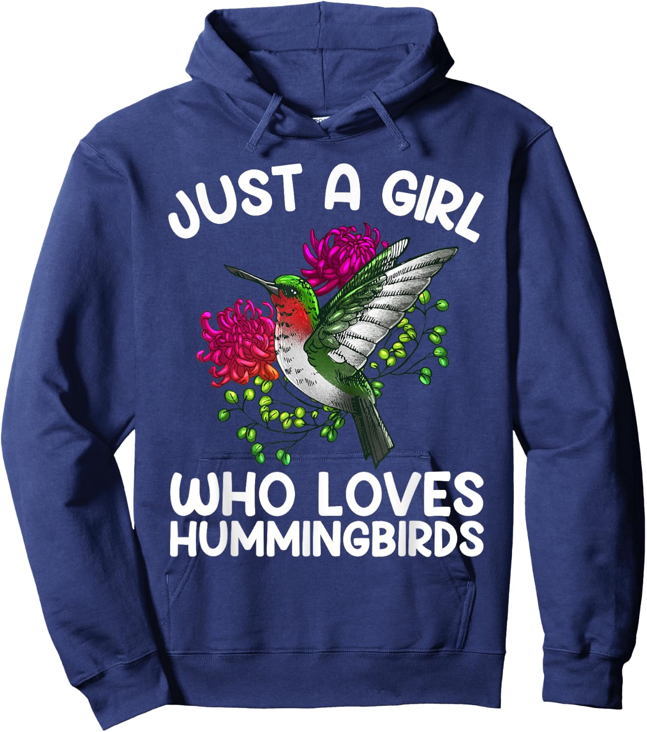 Cool Hummingbird Girl Tropical Bird Watcher Birder Hoodie - Hoodie | Navy